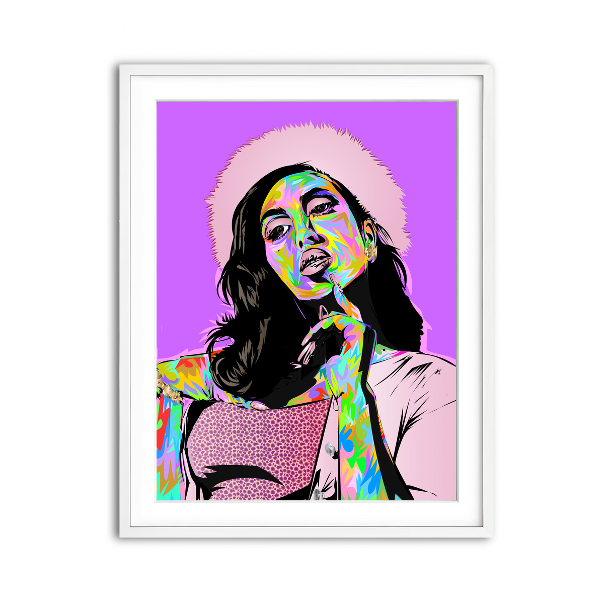 Framed Print 3x4 White