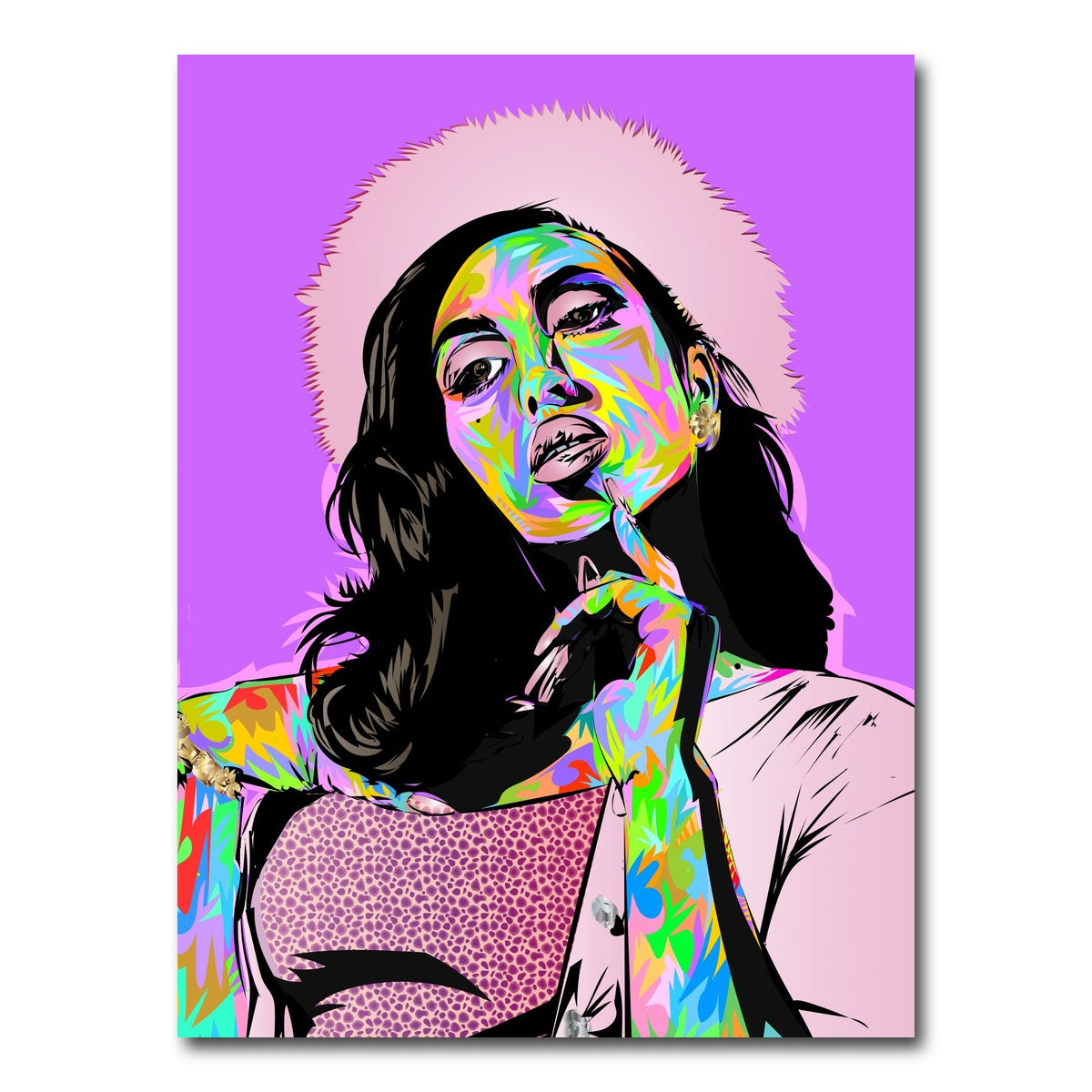 AUTO-MOCKUP WHITE | KALI Uchis Purple | 1 Piece | Gallery Wrap Canvas | group=3x4