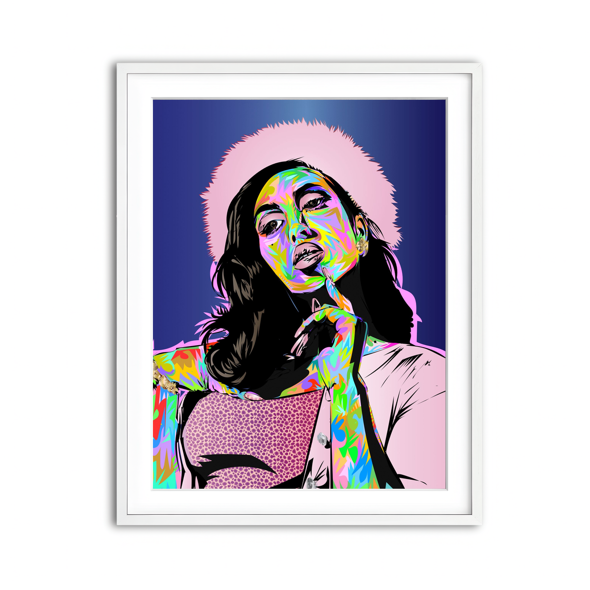 Framed Print 3x4 White