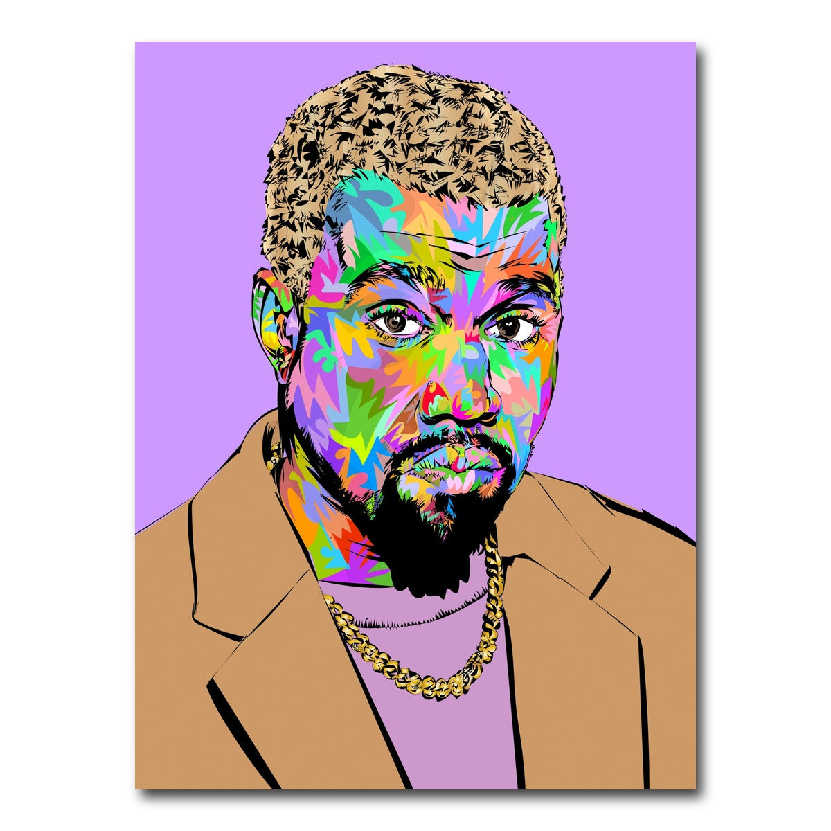 AUTO-MOCKUP WHITE | KANYE WEST | 1 Piece | Gallery Wrap Canvas | group=3x4