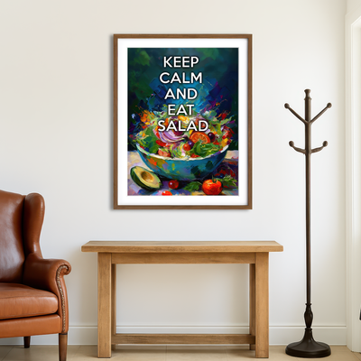 AUTO-MOCKUP ROOM | Keep Calm Eat Salad Wall Art