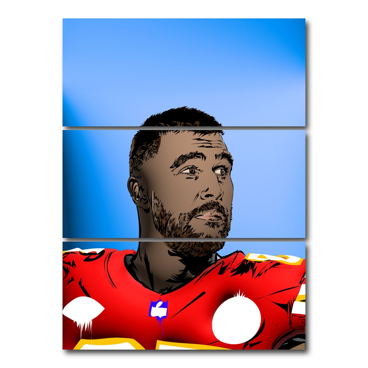 AUTO-MOCKUP WHITE | KELCE | 3 Piece | Gallery Wrap Canvas | group=8x18_stacked