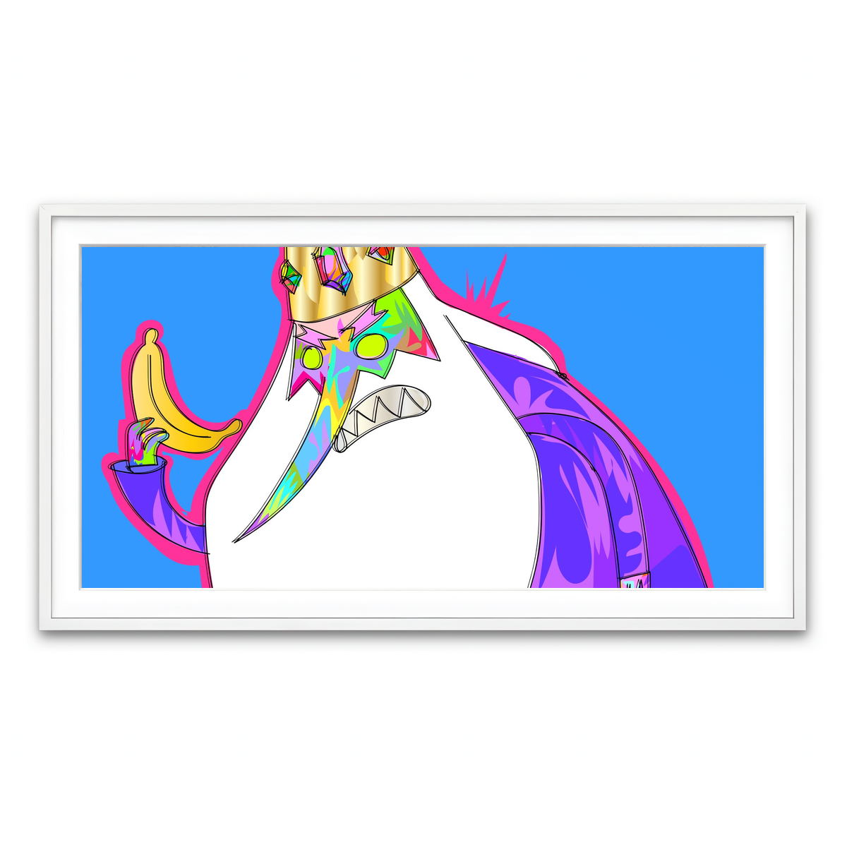 Framed Print 2x1 White