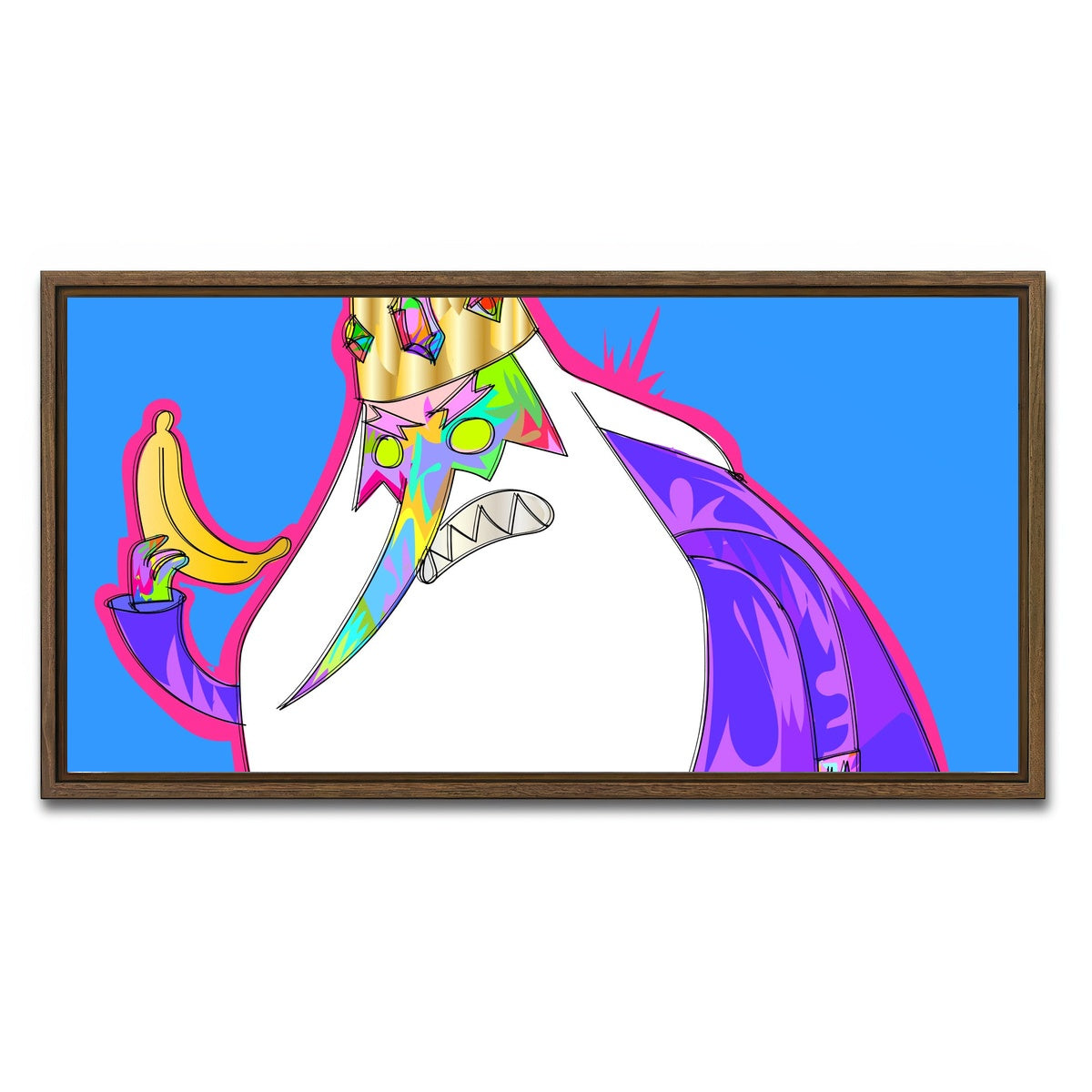 AUTO-MOCKUP WHITE | KING Banana | 1 Piece | Walnut Framed Canvas | group=2x1