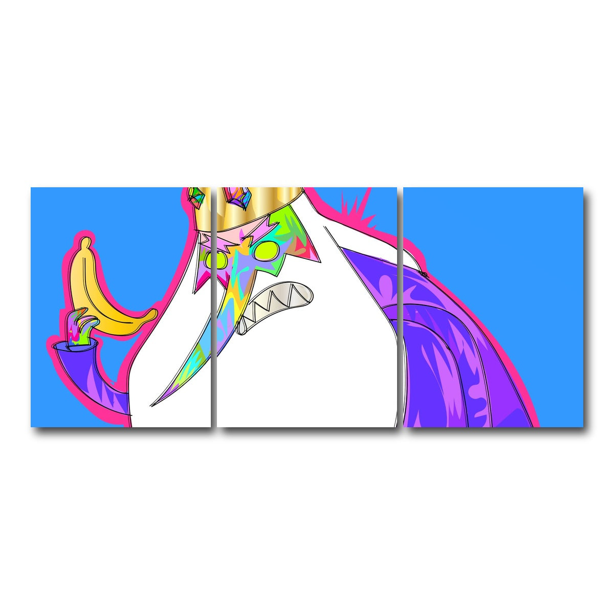 AUTO-MOCKUP WHITE | KING Banana | 3 Piece | Gallery Wrap Canvas | group=18x24