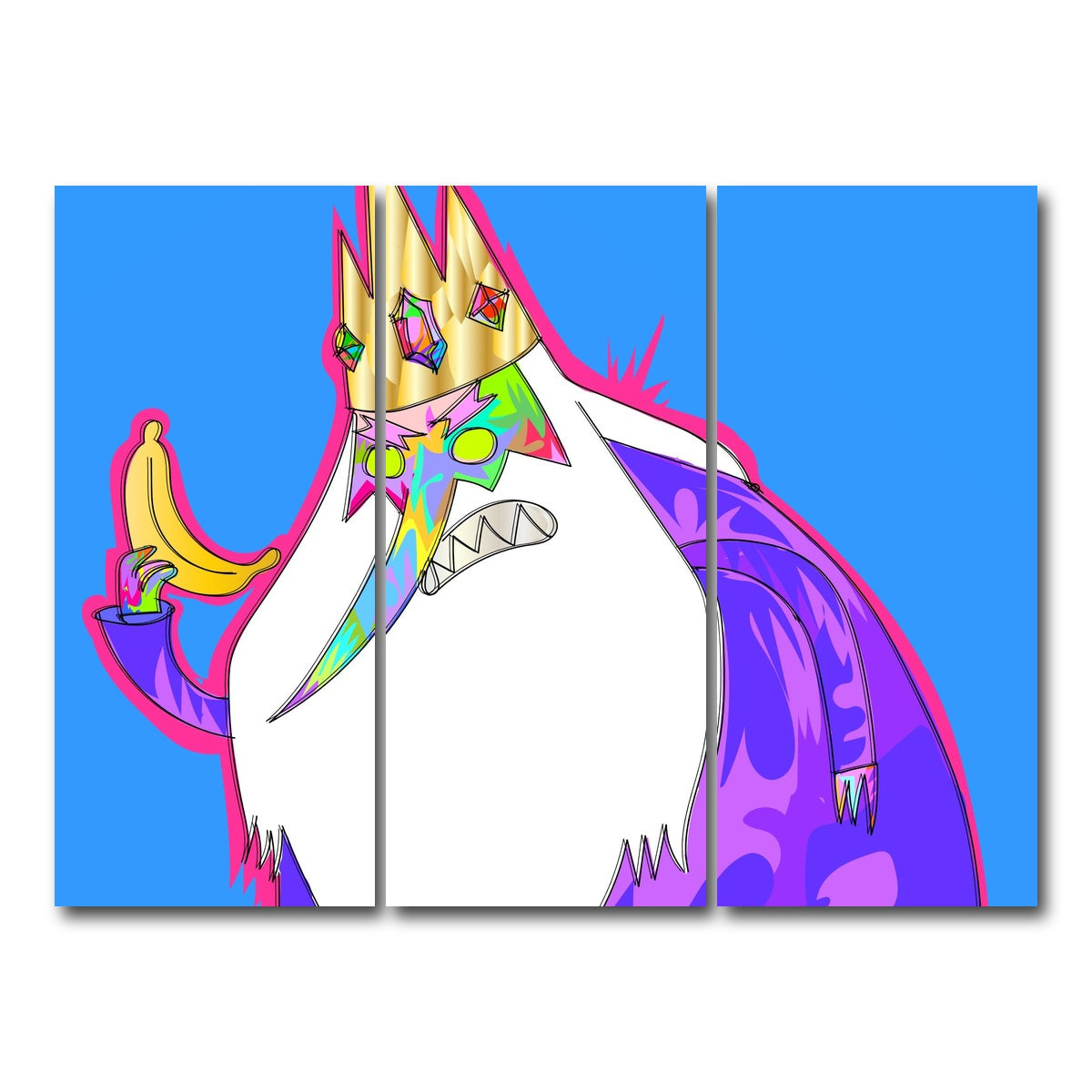 AUTO-MOCKUP WHITE | KING Banana | 3 Piece | Gallery Wrap Canvas | group=8x18