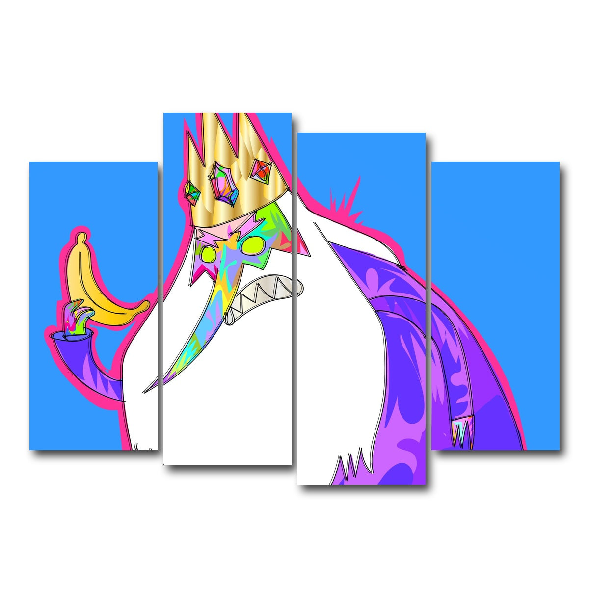 AUTO-MOCKUP WHITE | KING Banana | 4 Piece | Gallery Wrap Canvas | group=4_normal