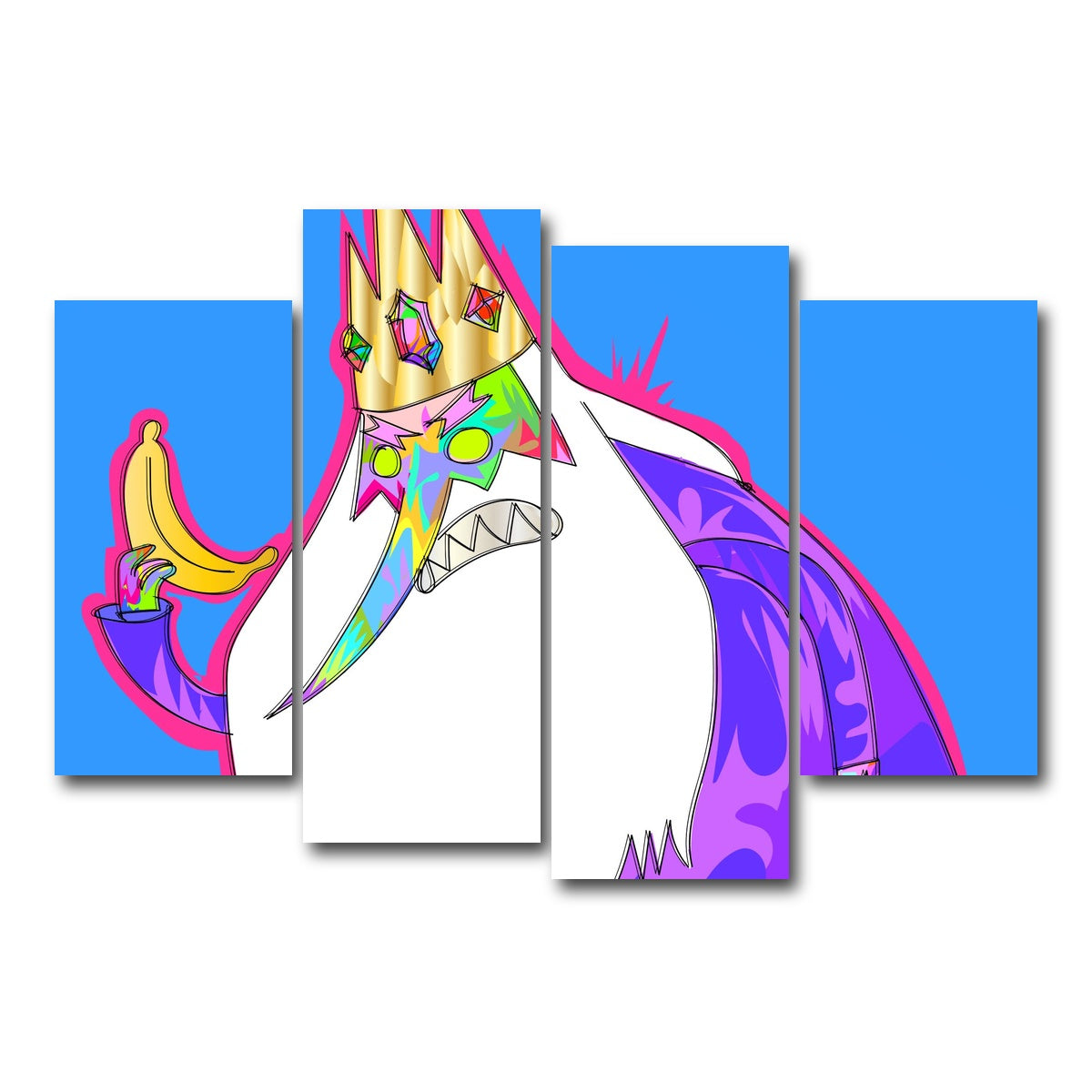 AUTO-MOCKUP WHITE | KING Banana | 4 Piece | Gallery Wrap Canvas | group=4_short