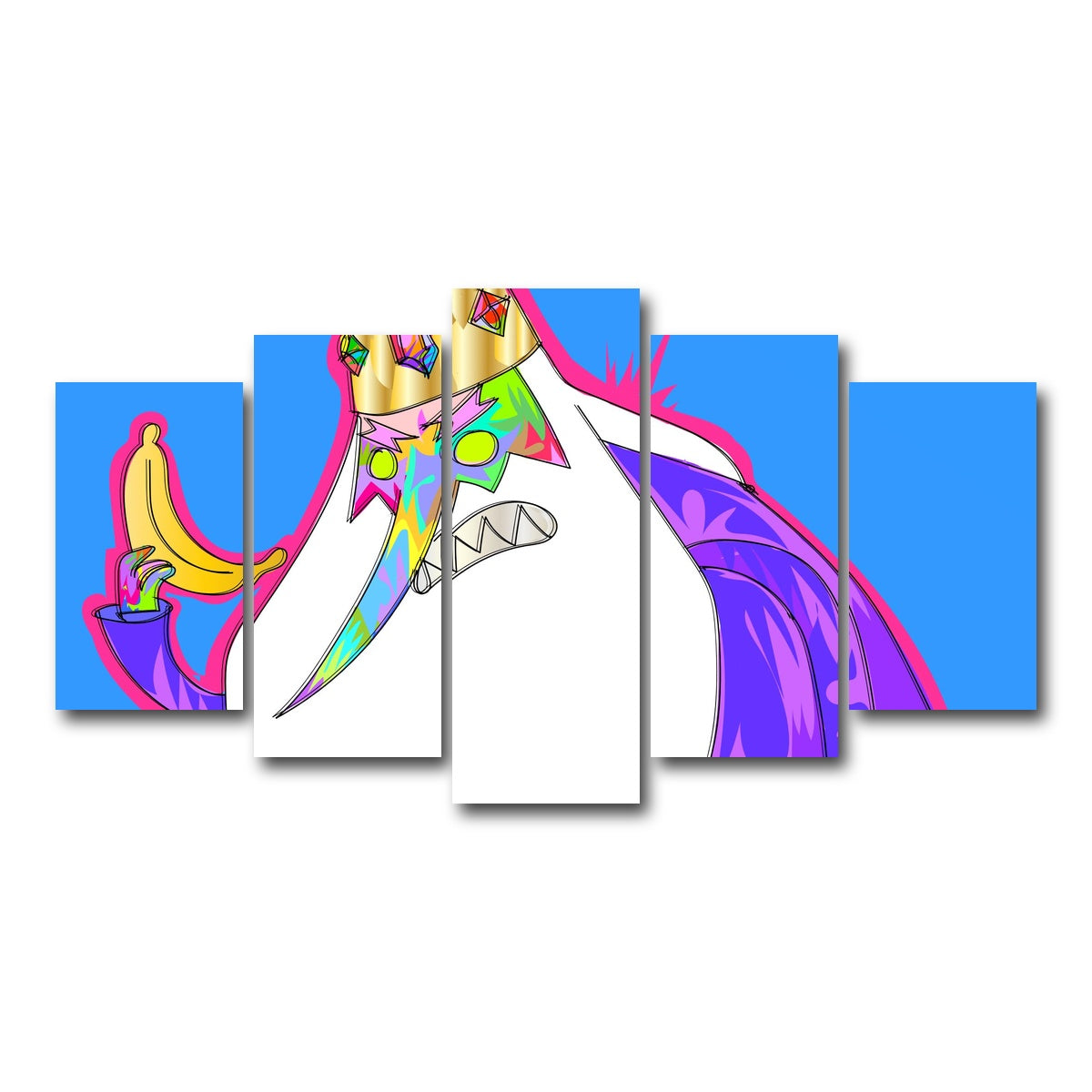 AUTO-MOCKUP WHITE | KING Banana | 5 Piece | Gallery Wrap Canvas | group=5_normal