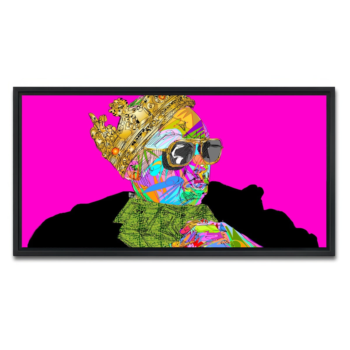 AUTO-MOCKUP WHITE | KING CHAPPELLE | 1 Piece | Black Framed Canvas | group=2x1