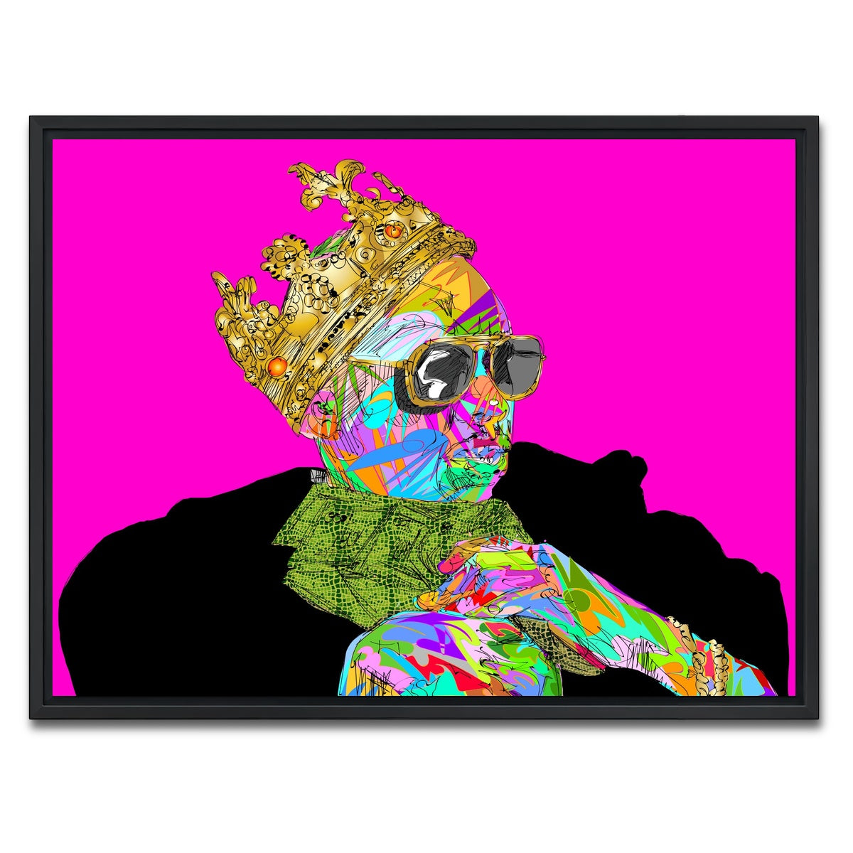 AUTO-MOCKUP WHITE | KING CHAPPELLE | 1 Piece | Black Framed Canvas | group=4x3