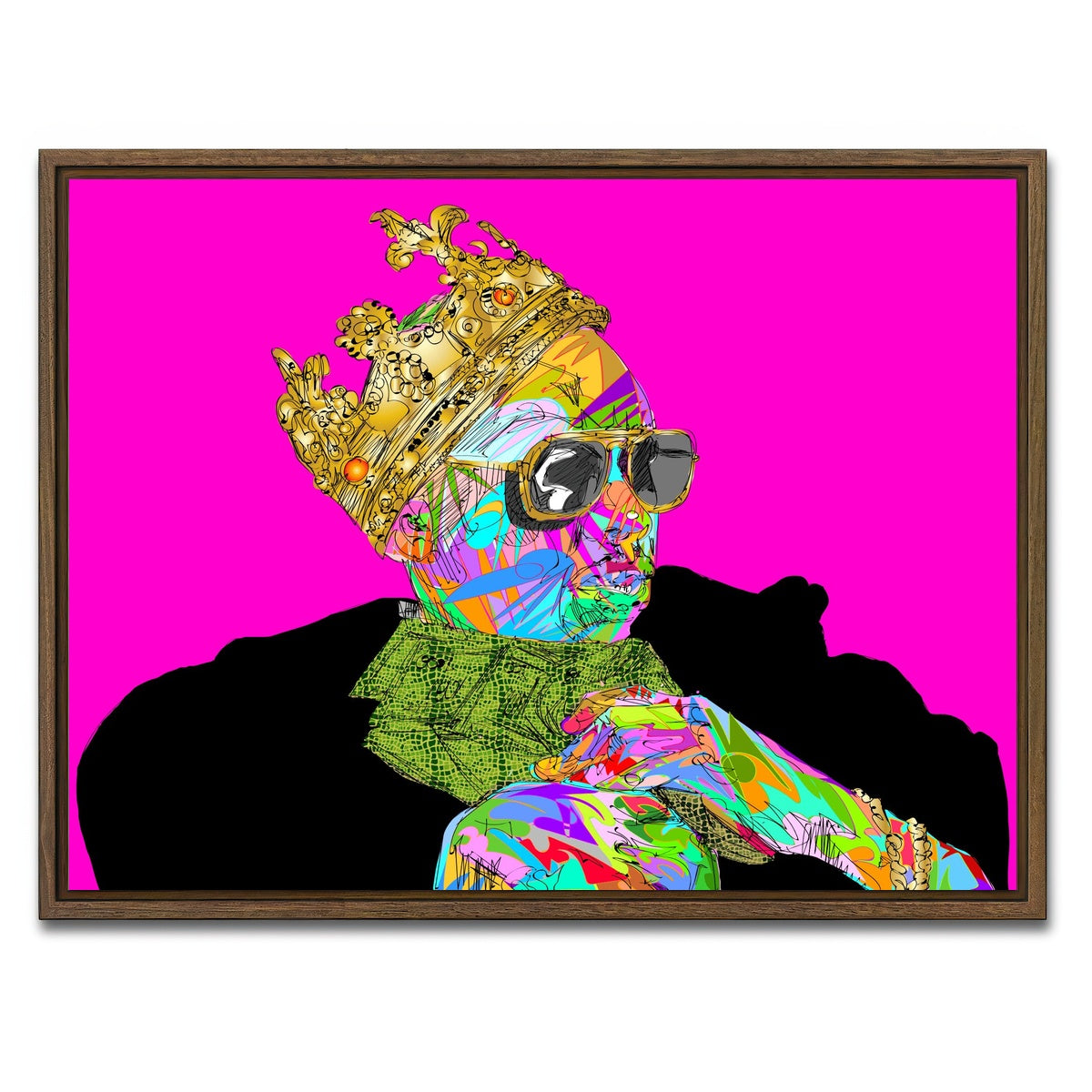 AUTO-MOCKUP WHITE | KING CHAPPELLE | 1 Piece | Walnut Framed Canvas | group=4x3