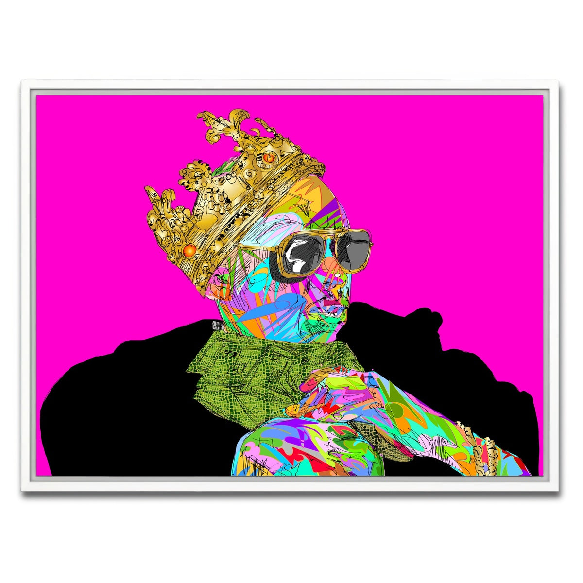 AUTO-MOCKUP WHITE | KING CHAPPELLE | 1 Piece | White Framed Canvas | group=4x3