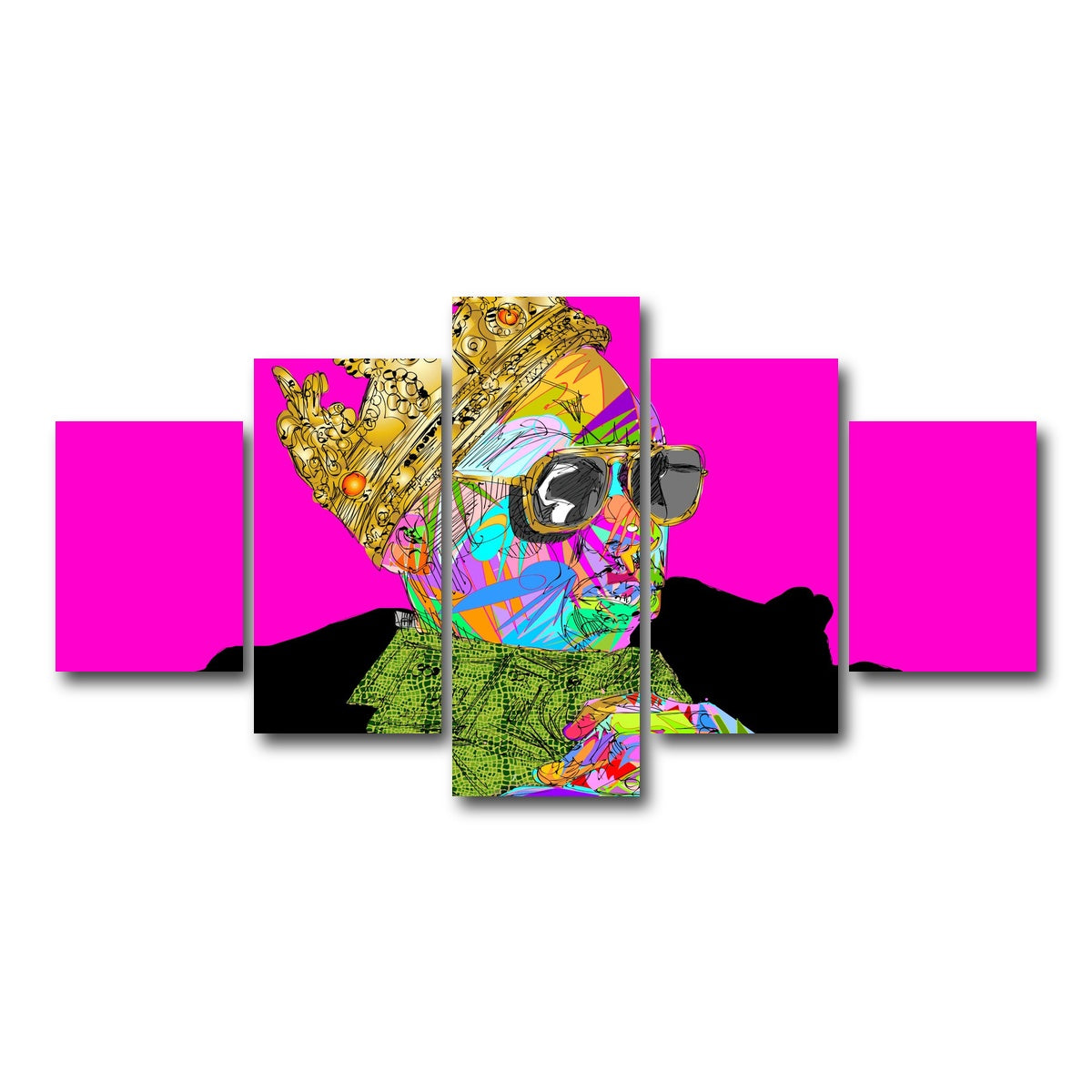 AUTO-MOCKUP WHITE | KING CHAPPELLE | 5 Piece | Gallery Wrap Canvas | group=5_short