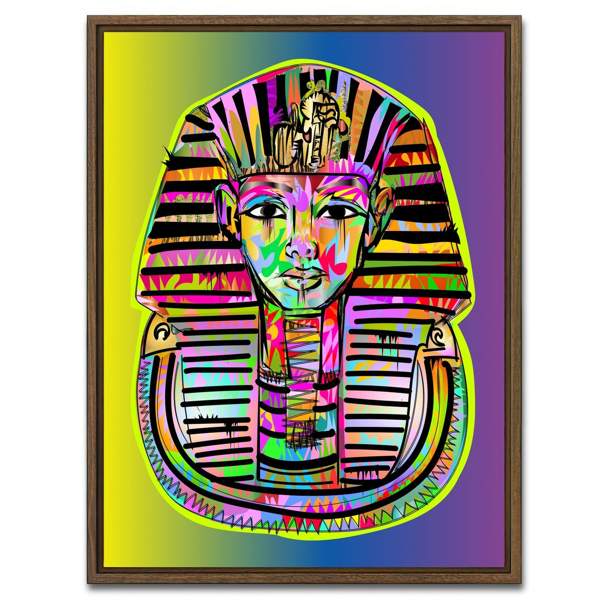 AUTO-MOCKUP WHITE | KING TUT GOLD | 1 Piece | Walnut Framed Canvas | group=3x4