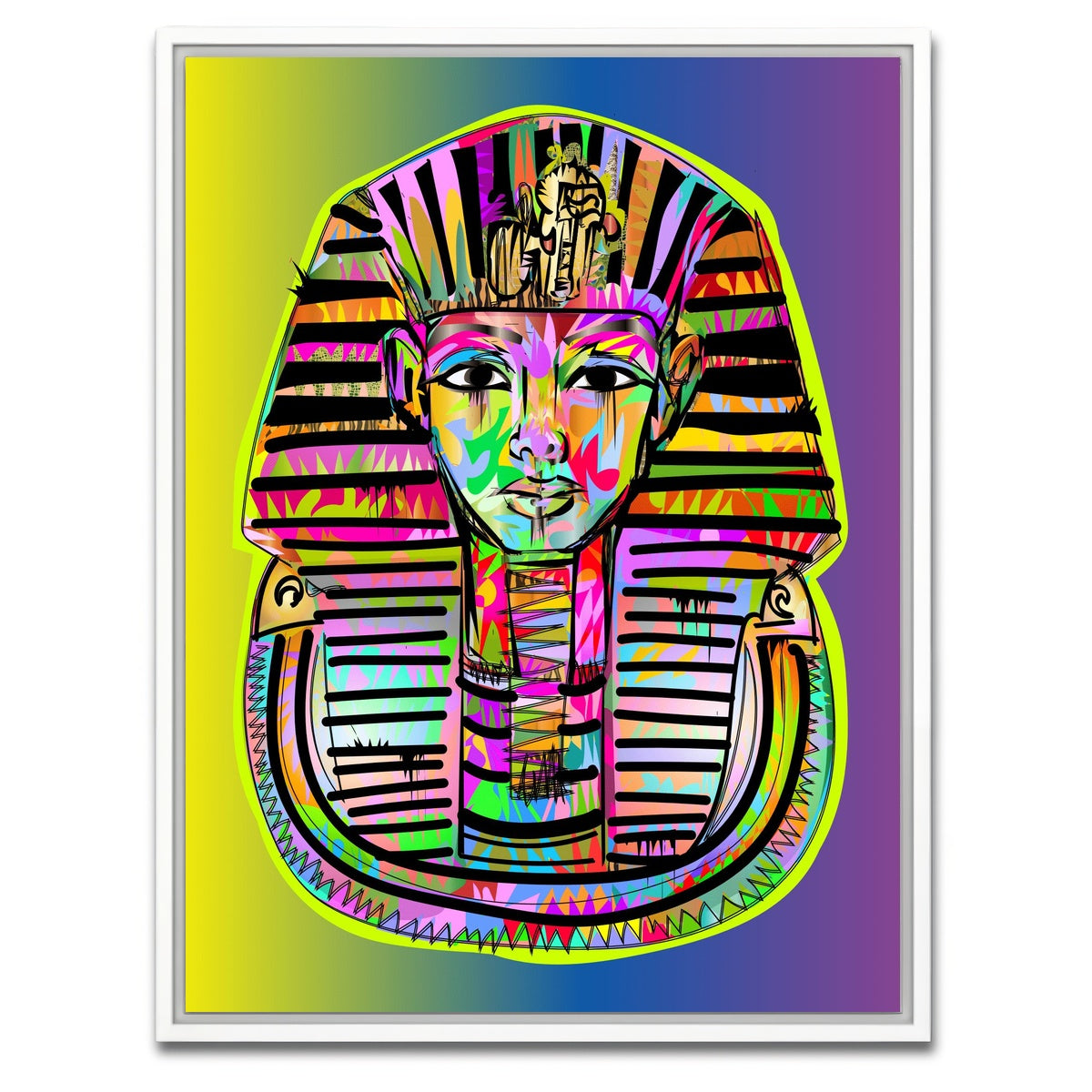 AUTO-MOCKUP WHITE | KING TUT GOLD | 1 Piece | White Framed Canvas | group=3x4
