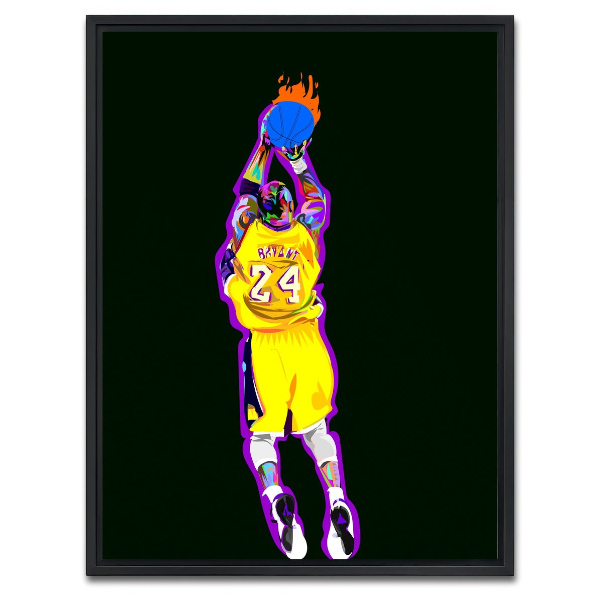 AUTO-MOCKUP WHITE | KOBE 1 | 1 Piece | Black Framed Canvas | group=3x4