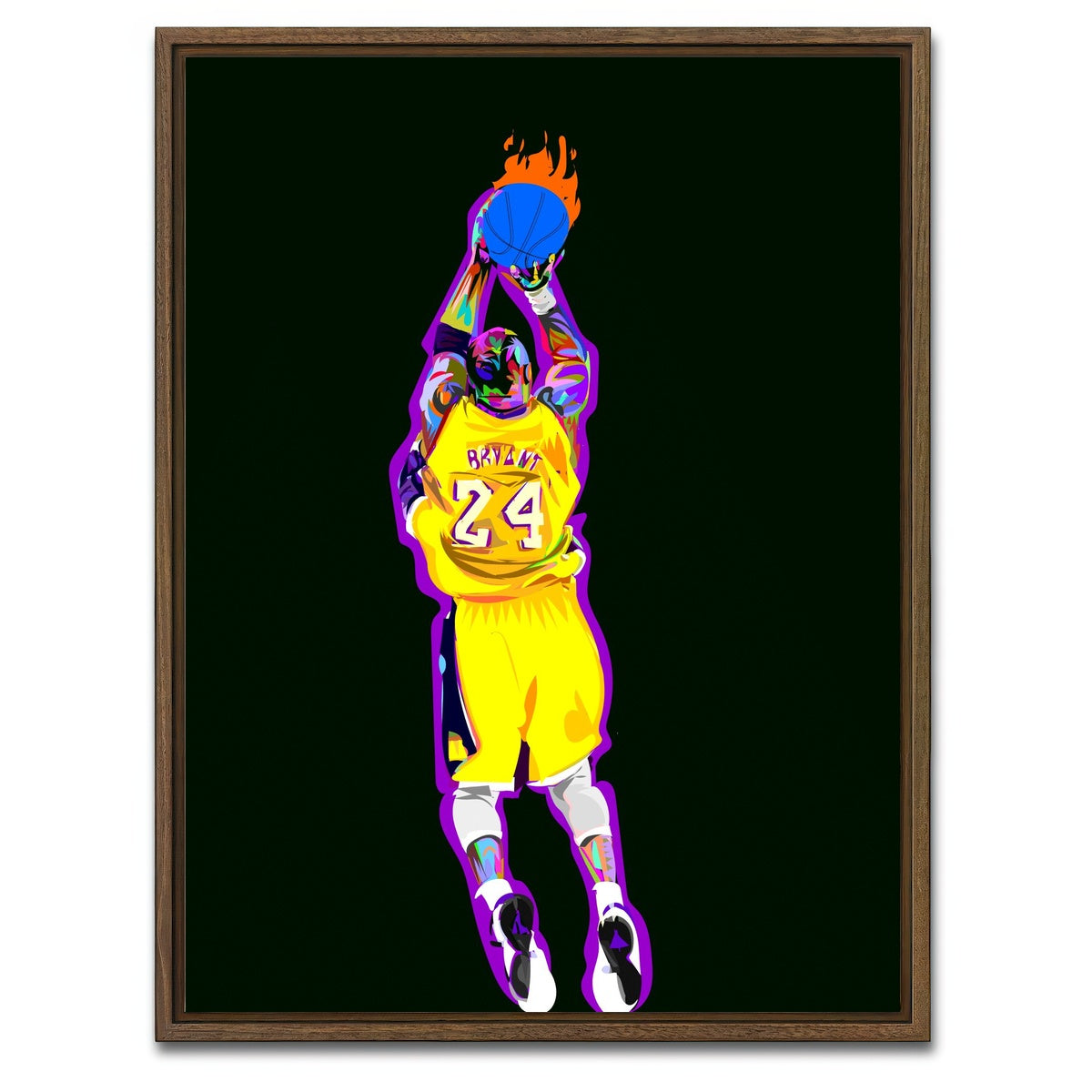 AUTO-MOCKUP WHITE | KOBE 1 | 1 Piece | Walnut Framed Canvas | group=3x4