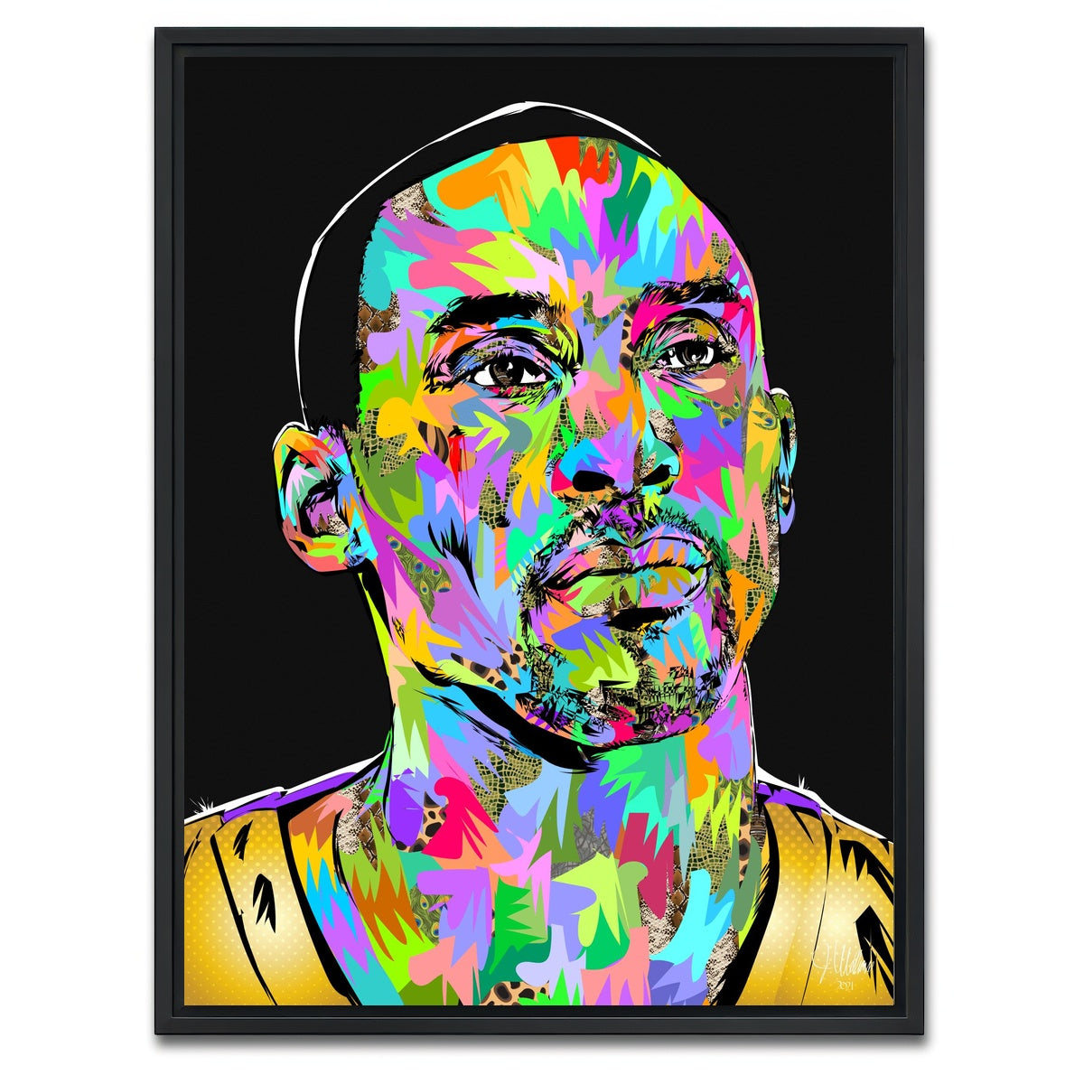 AUTO-MOCKUP WHITE | KOBE PORTRAIT BLACK | 1 Piece | Black Framed Canvas | group=3x4