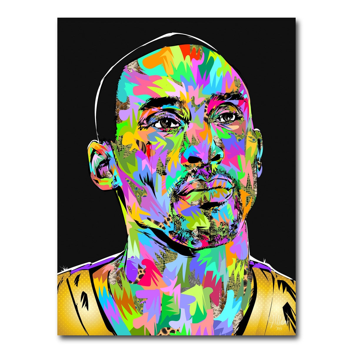 AUTO-MOCKUP WHITE | KOBE PORTRAIT BLACK | 1 Piece | Gallery Wrap Canvas | group=3x4