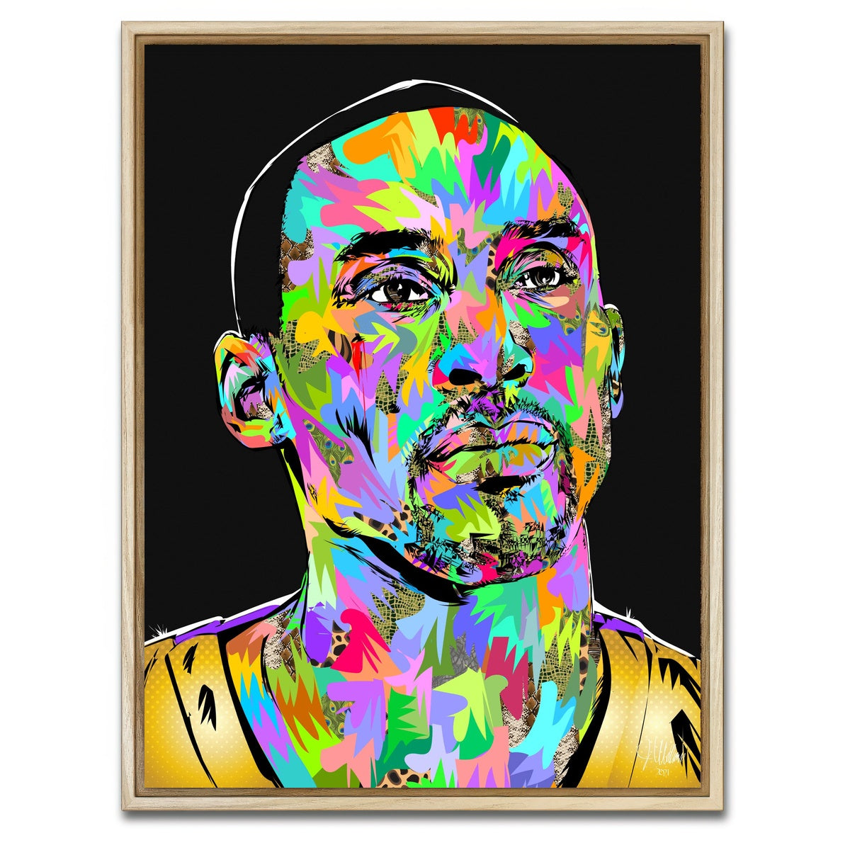 AUTO-MOCKUP WHITE | KOBE PORTRAIT BLACK | 1 Piece | Natural Framed Canvas | group=3x4