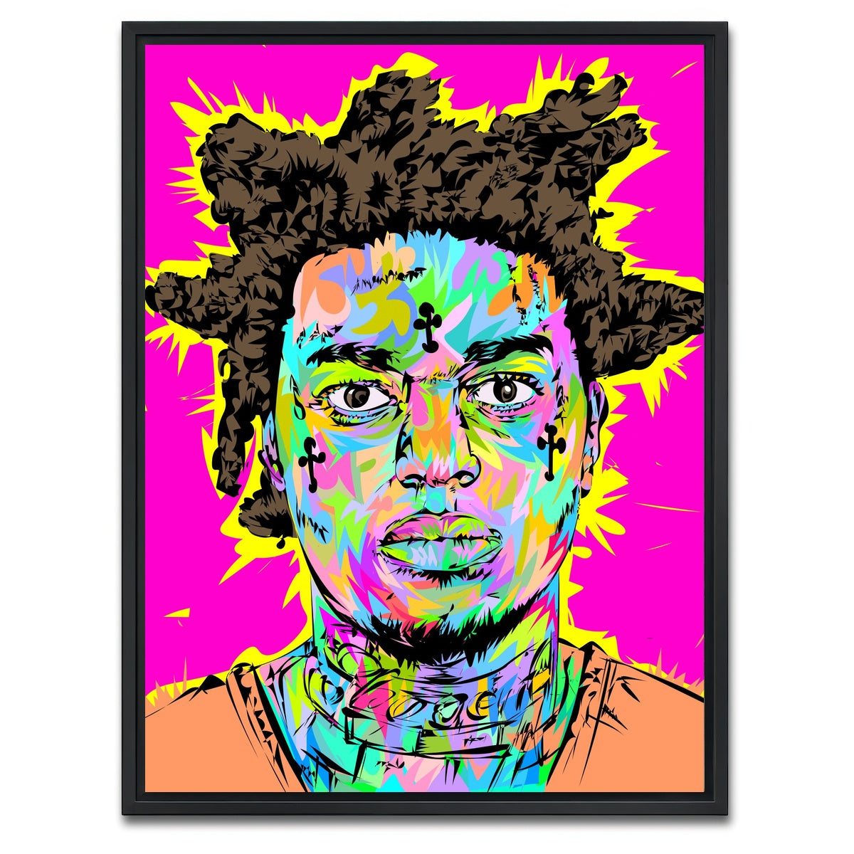 AUTO-MOCKUP WHITE | KODACK BLACK | 1 Piece | Black Framed Canvas | group=3x4