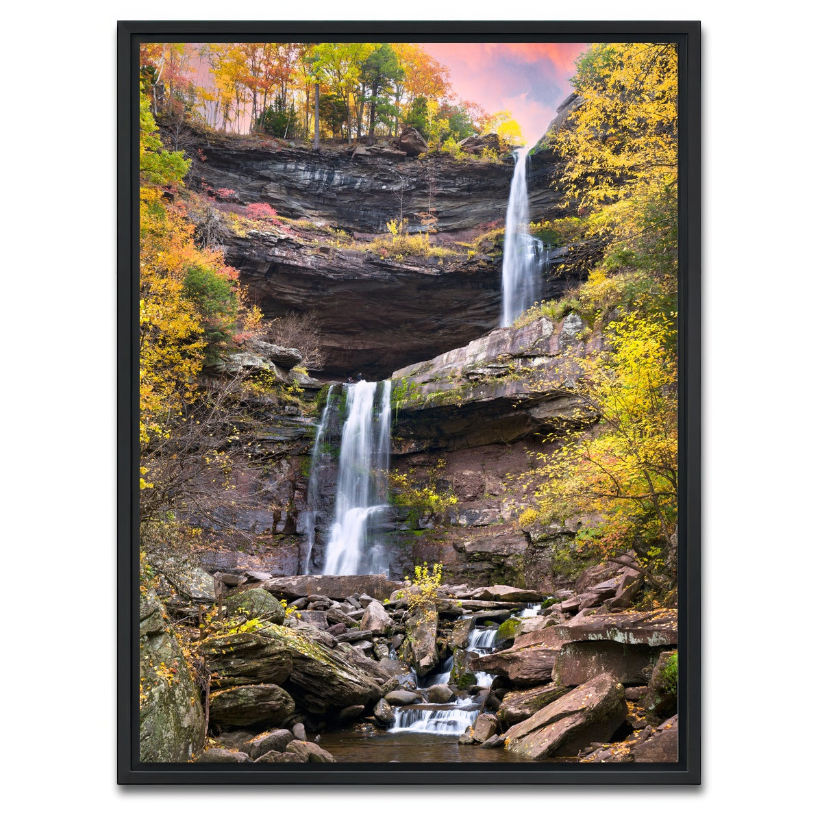 AUTO-MOCKUP WHITE | Kaaterskills Falls | 1 Piece | Black Framed Canvas | group=3x4
