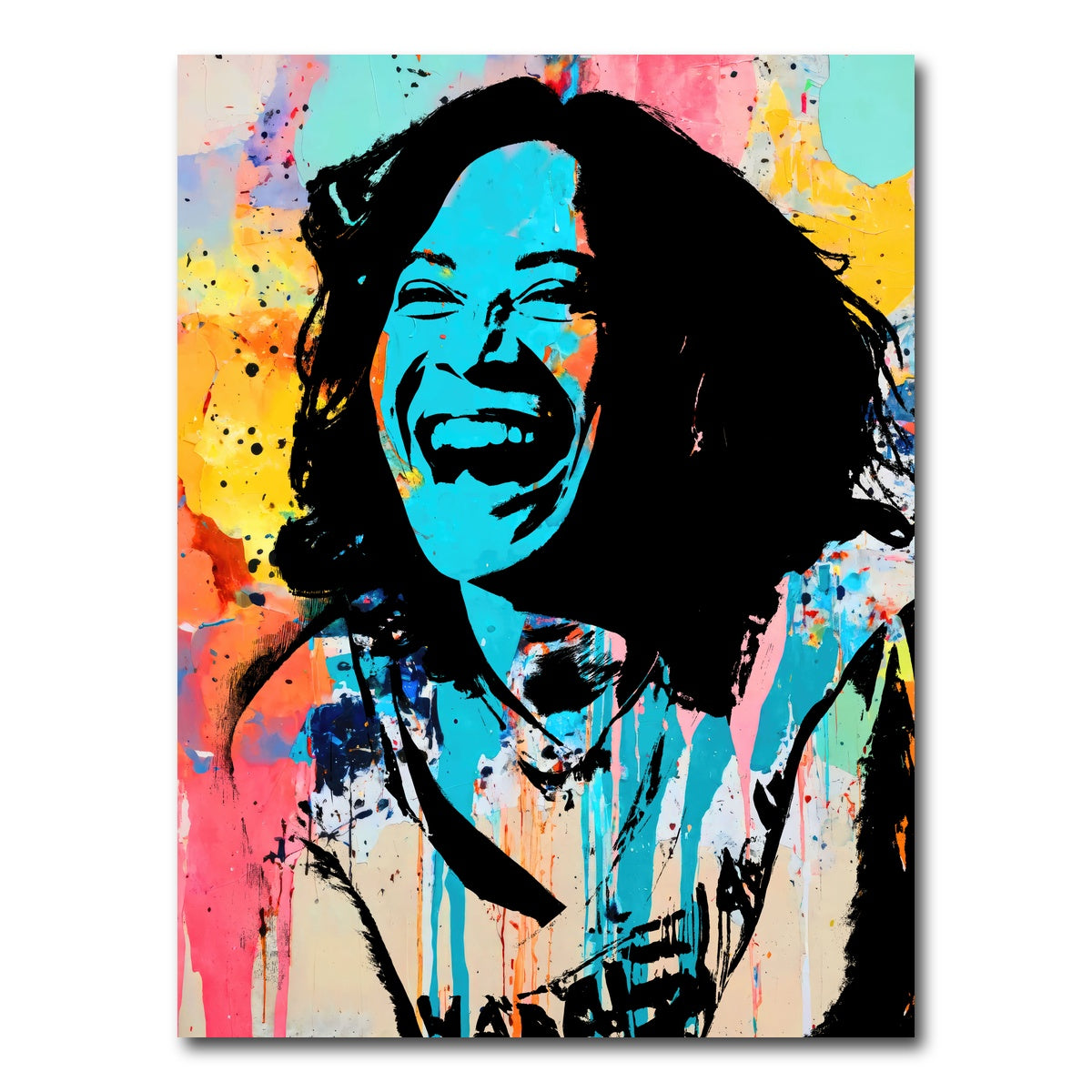 AUTO-MOCKUP WHITE | Kamala Laughing | 1 Piece | Gallery Wrap Canvas | group=3x4