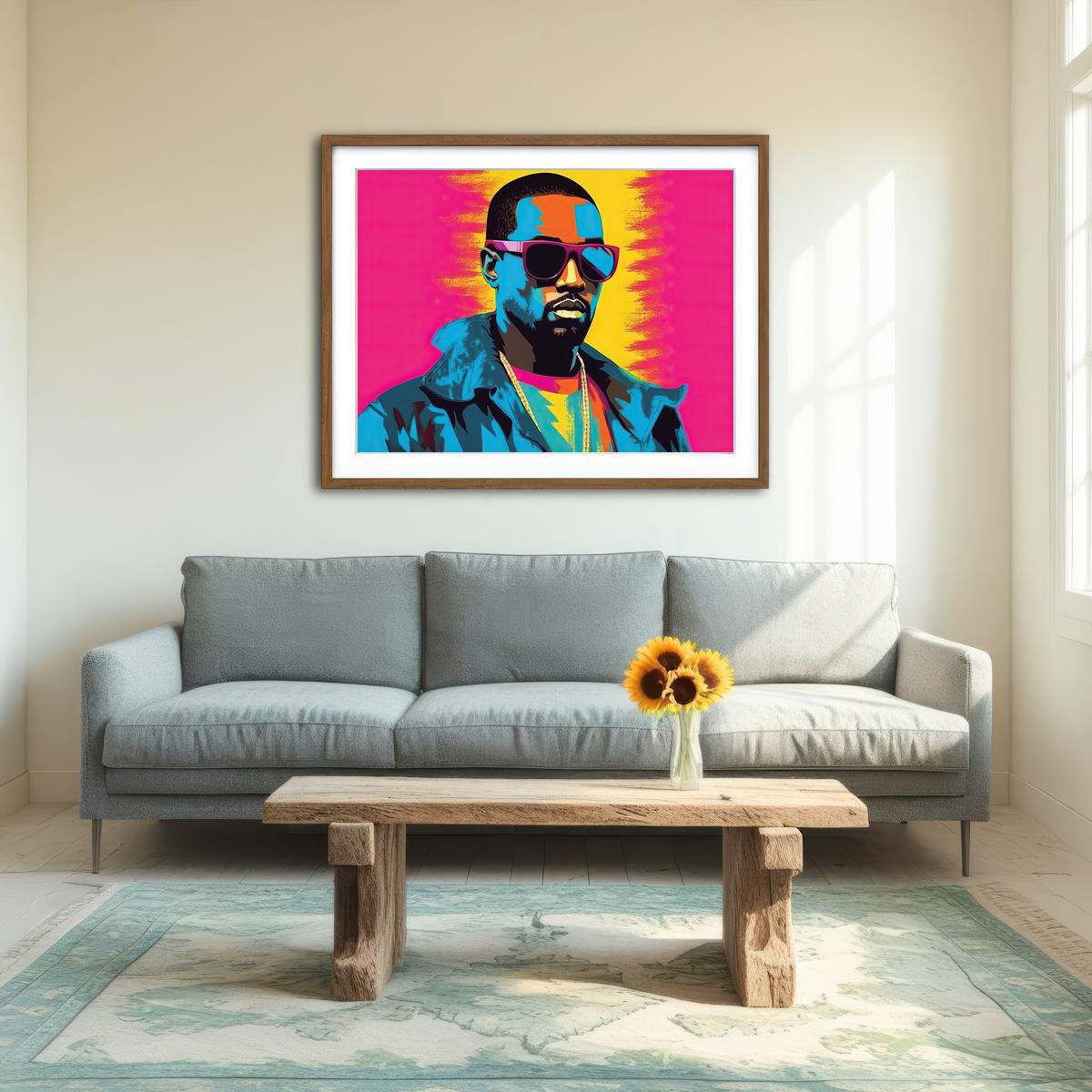 AUTO-MOCKUP ROOM | Kanye The Rebel Wall Art