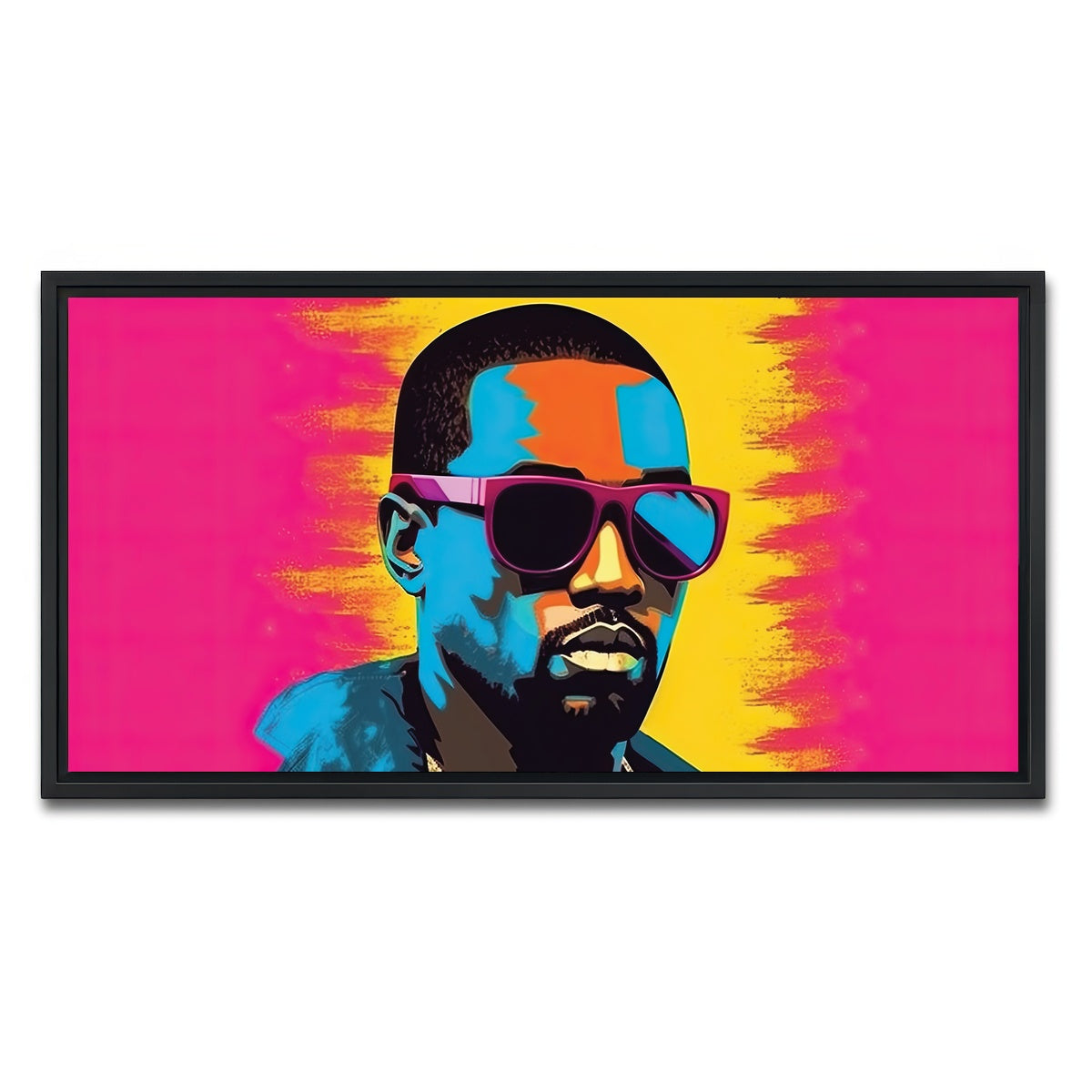 AUTO-MOCKUP WHITE | Kanye The Rebel | 1 Piece | Black Framed Canvas | group=2x1