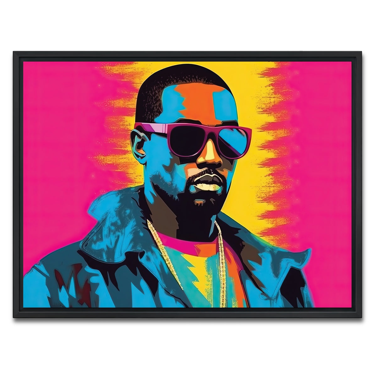 AUTO-MOCKUP WHITE | Kanye The Rebel | 1 Piece | Black Framed Canvas | group=4x3