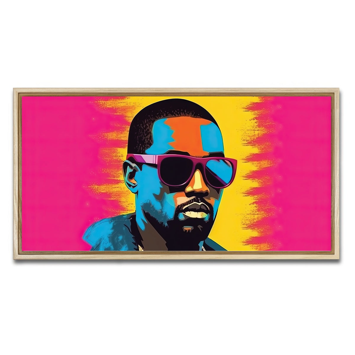 AUTO-MOCKUP WHITE | Kanye The Rebel | 1 Piece | Natural Framed Canvas | group=2x1