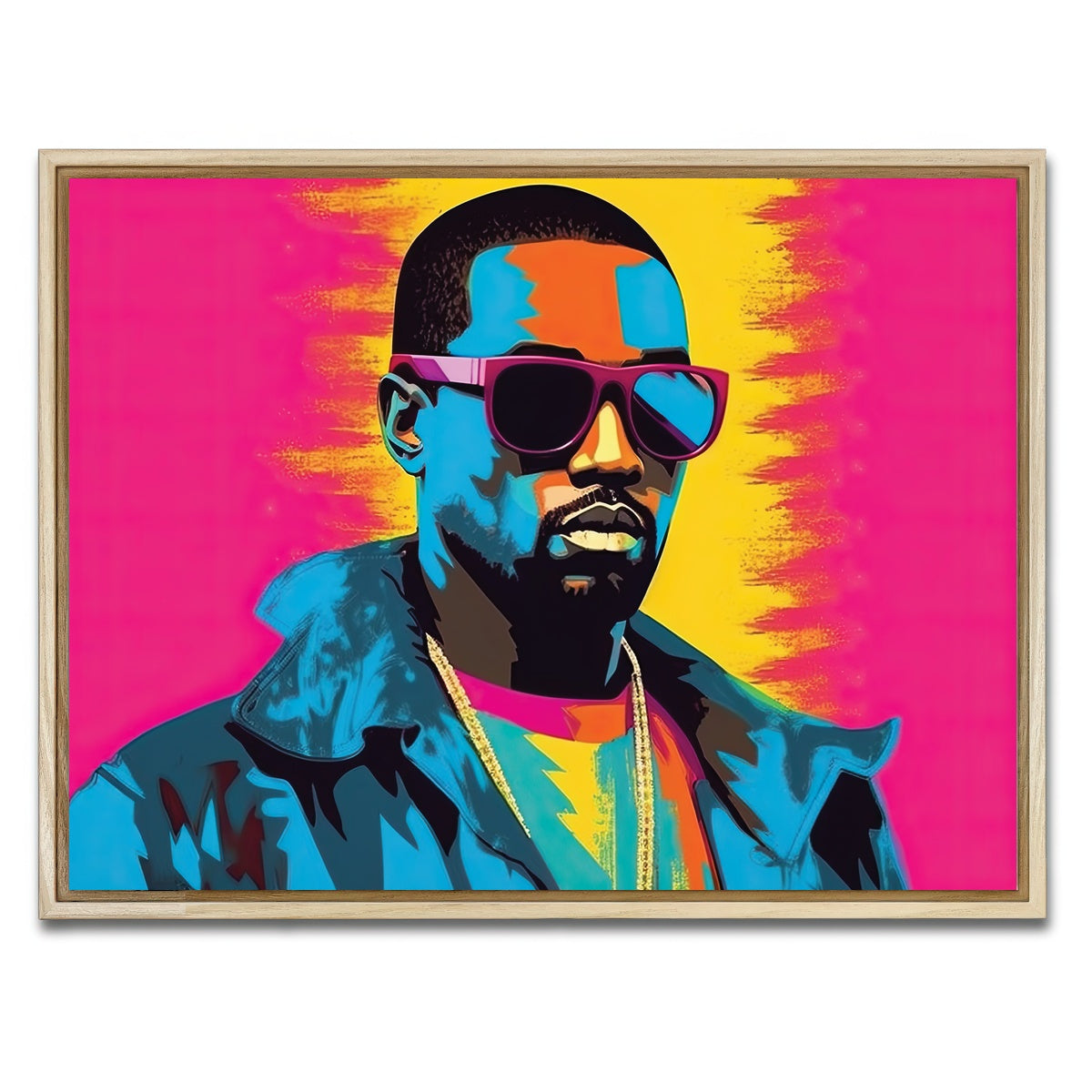 AUTO-MOCKUP WHITE | Kanye The Rebel | 1 Piece | Natural Framed Canvas | group=4x3