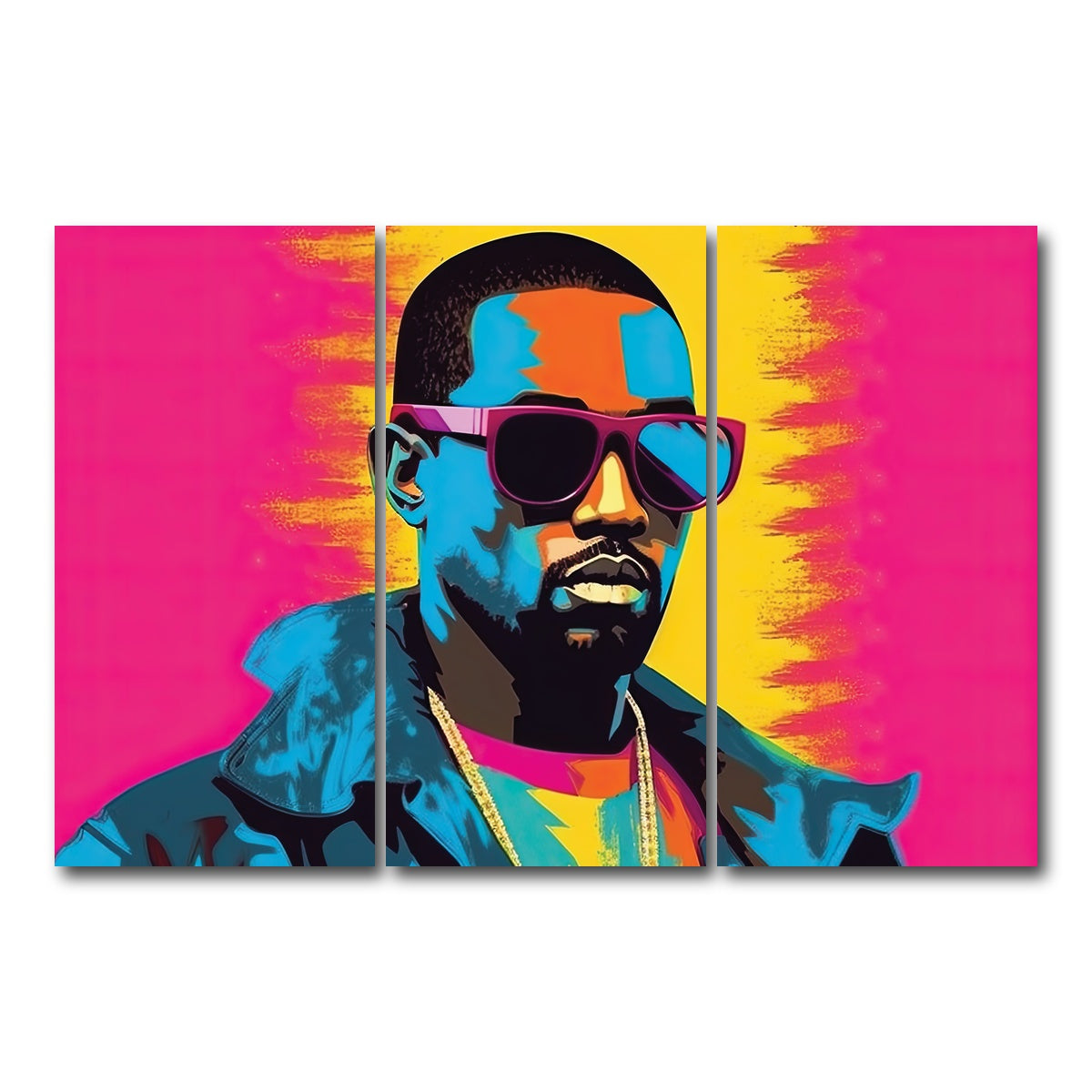 AUTO-MOCKUP WHITE | Kanye The Rebel | 3 Piece | Gallery Wrap Canvas | group=12x24