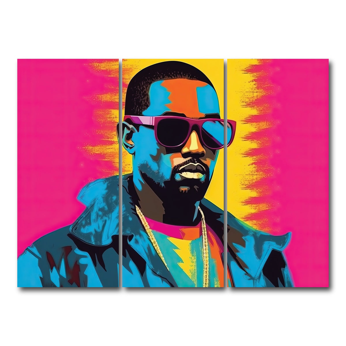 AUTO-MOCKUP WHITE | Kanye The Rebel | 3 Piece | Gallery Wrap Canvas | group=8x18