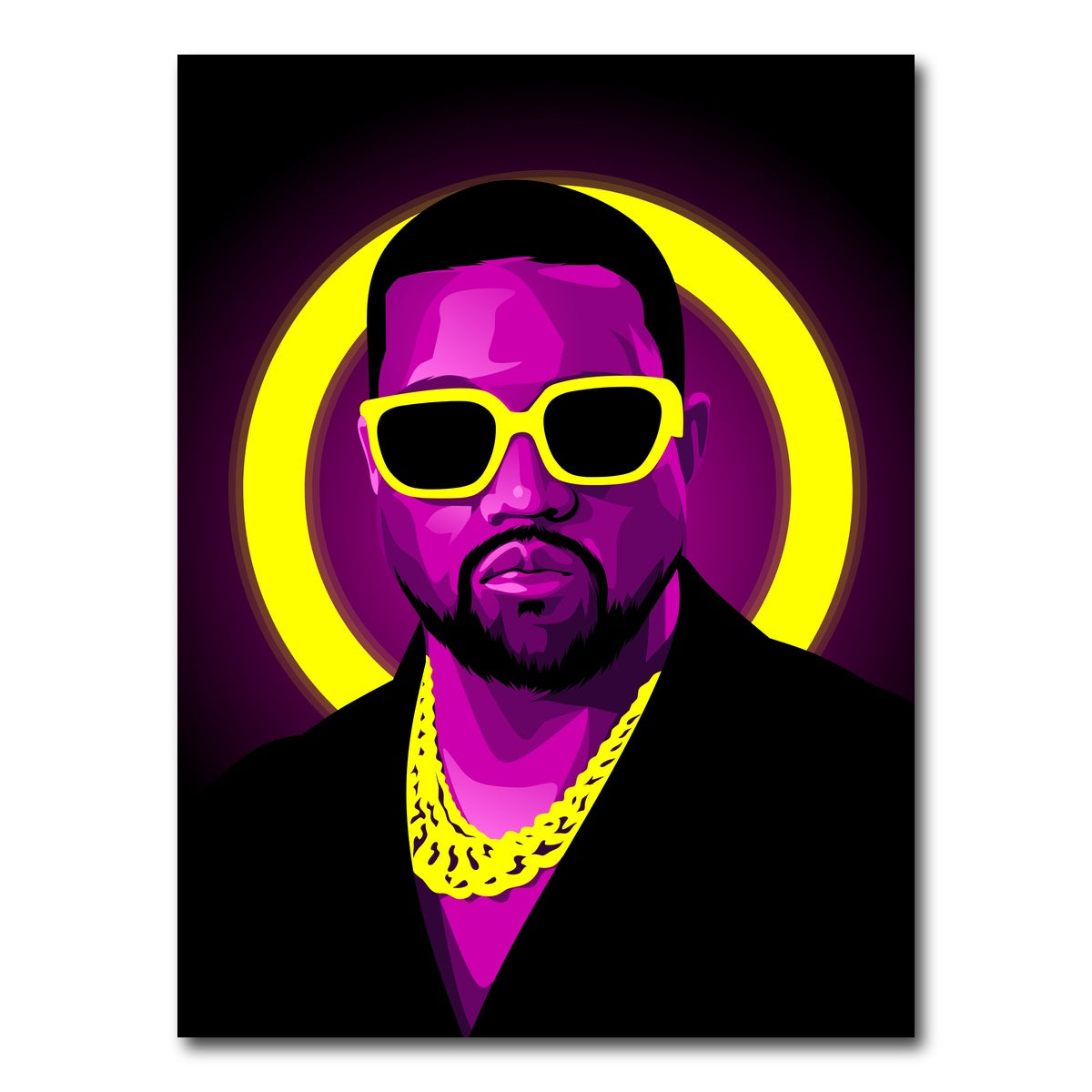 AUTO-MOCKUP WHITE | Kanye west Shades | 1 Piece | Gallery Wrap Canvas | group=3x4