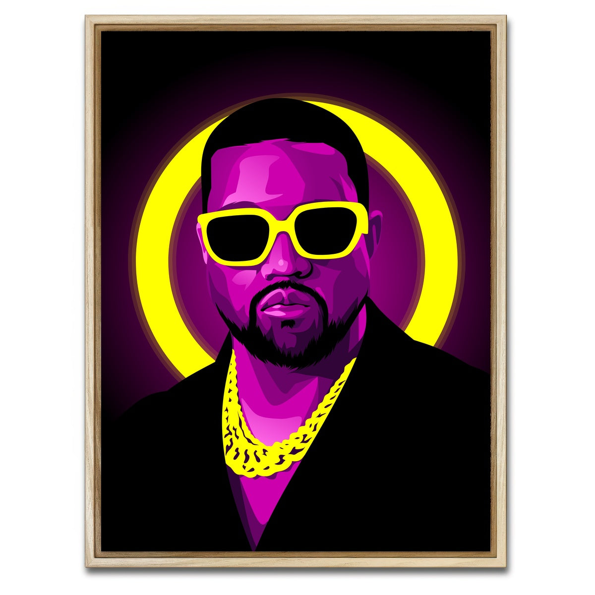 AUTO-MOCKUP WHITE | Kanye west Shades | 1 Piece | Natural Framed Canvas | group=3x4