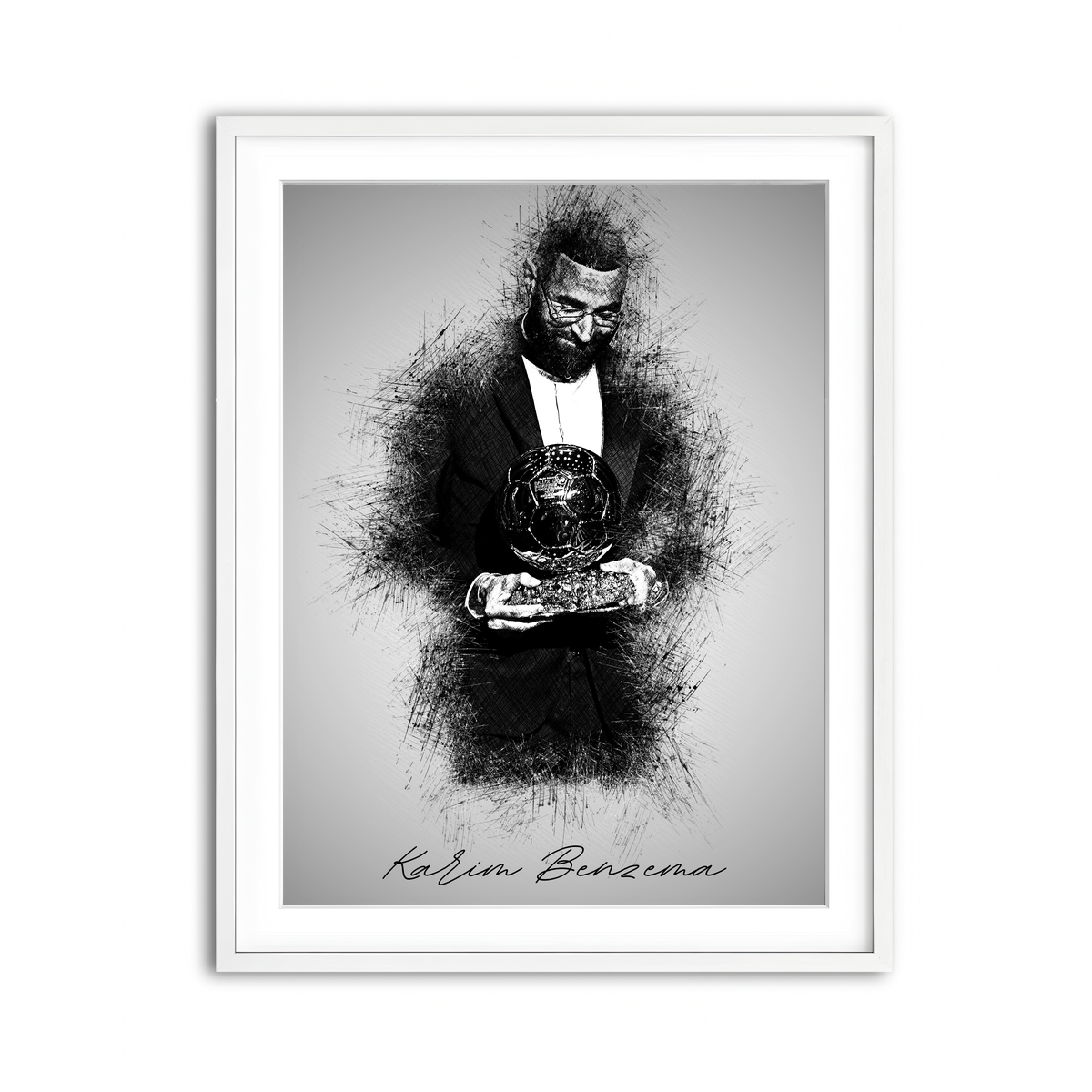 Framed Print 3x4 White