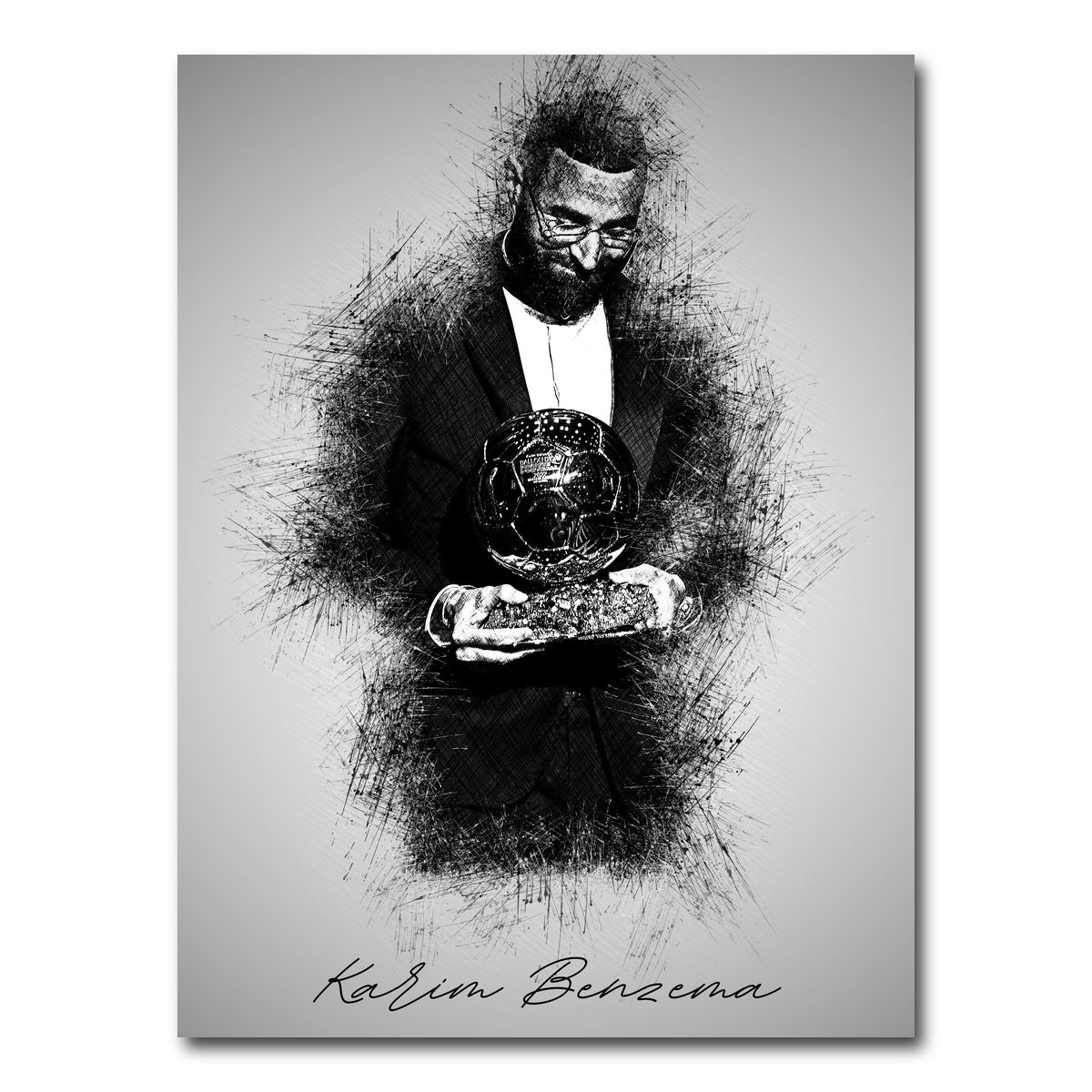 AUTO-MOCKUP WHITE | Karim Benzema | 1 Piece | Gallery Wrap Canvas | group=3x4