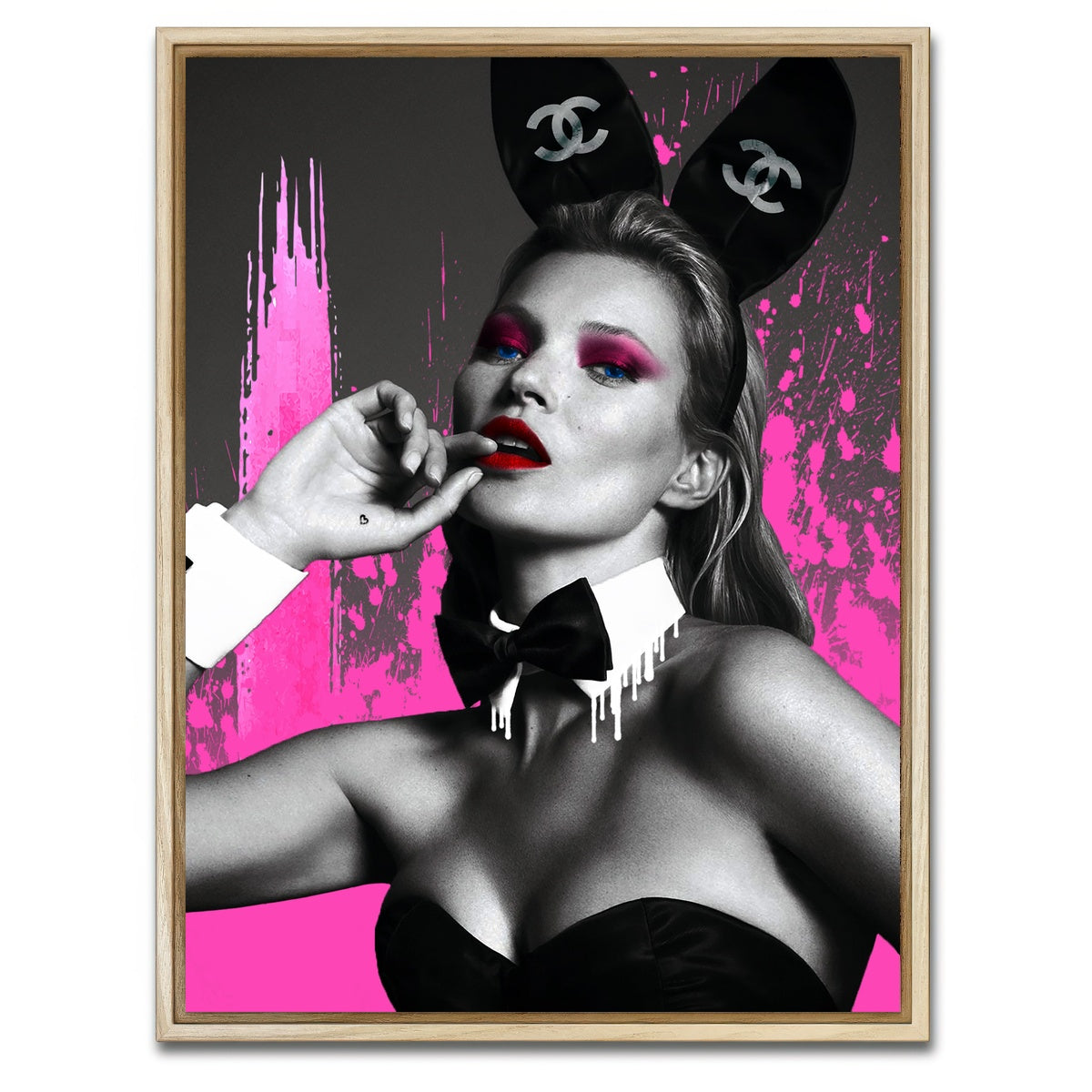 AUTO-MOCKUP WHITE | Kate Moss Chanel | 1 Piece | Natural Framed Canvas | group=3x4