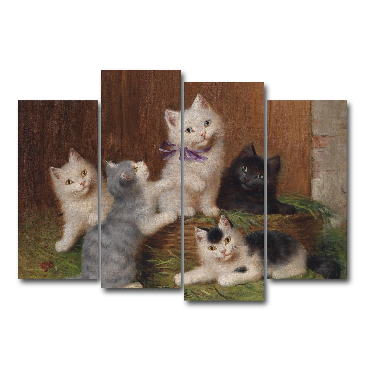 AUTO-MOCKUP WHITE | Katzenkinder | 4 Piece | Gallery Wrap Canvas | group=4_normal