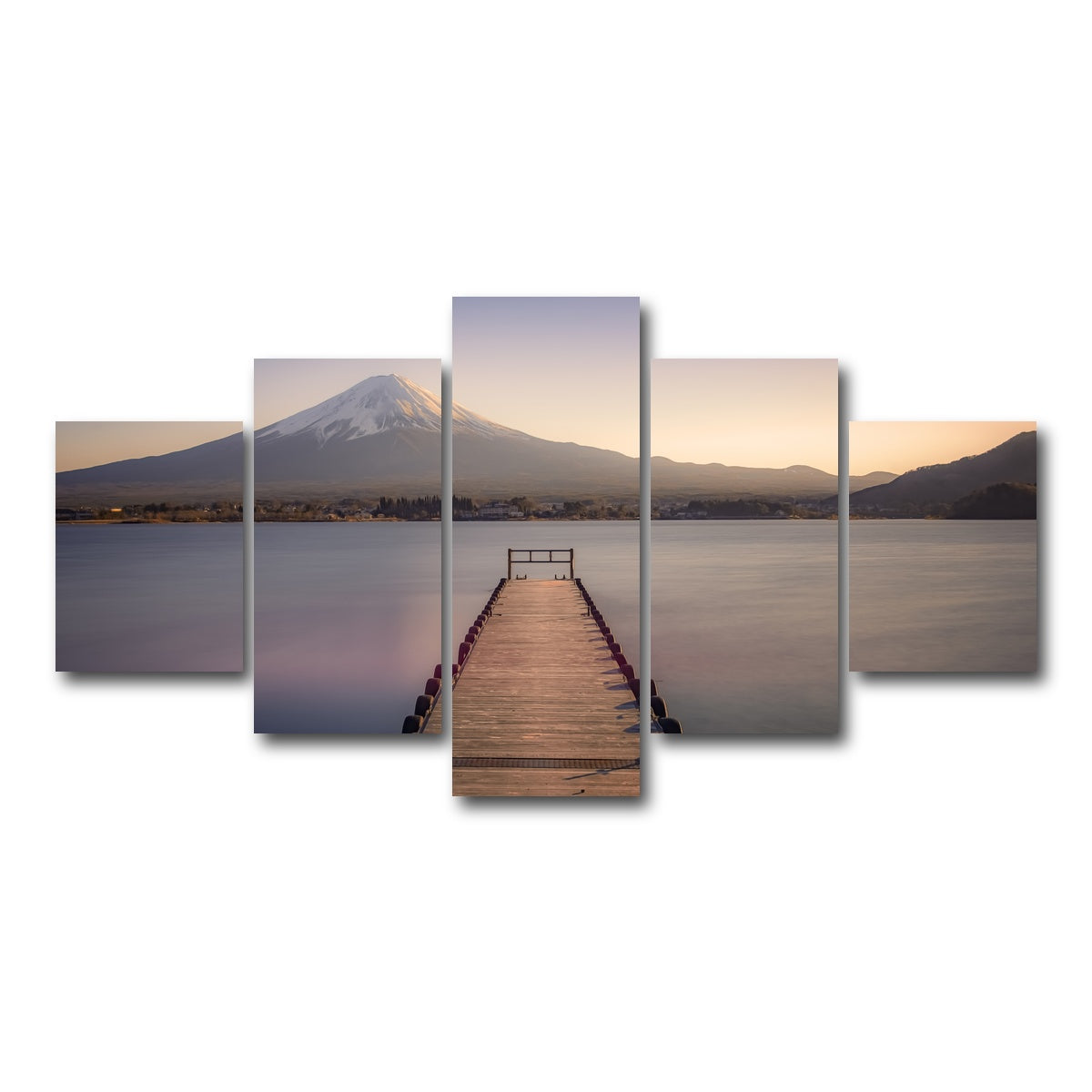AUTO-MOCKUP WHITE | Kawaguchiko Lake | 5 Piece | Gallery Wrap Canvas | group=5_short