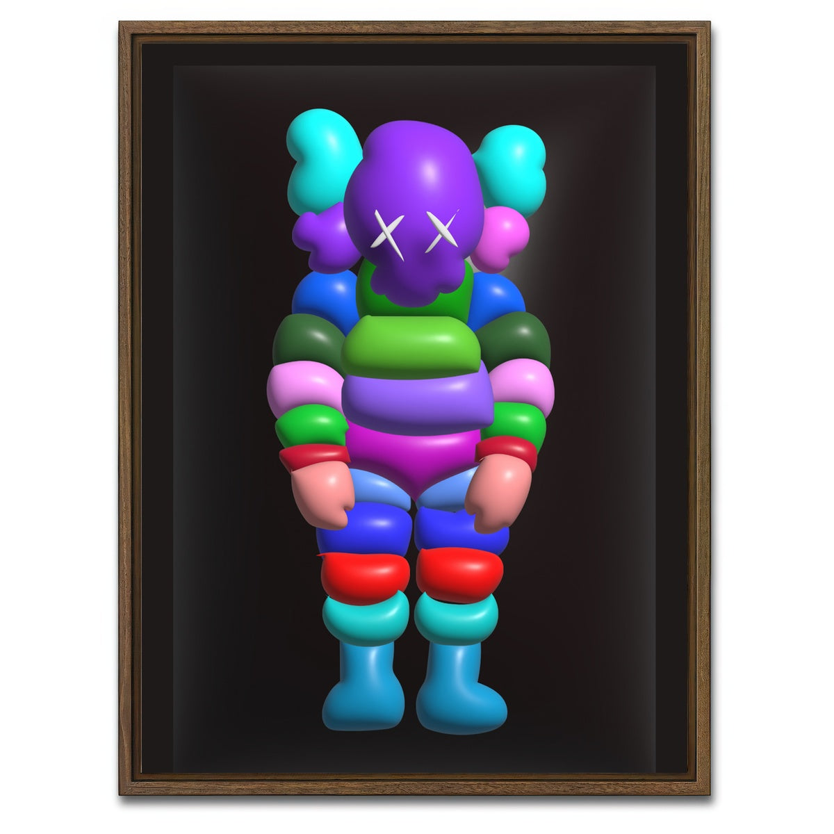 AUTO-MOCKUP WHITE | Kawsman | 1 Piece | Walnut Framed Canvas | group=3x4