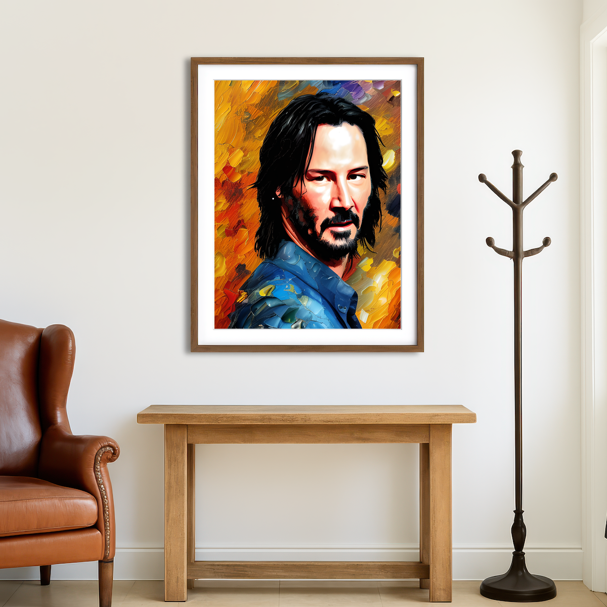 AUTO-MOCKUP ROOM | Keanu Reeves Wall Art