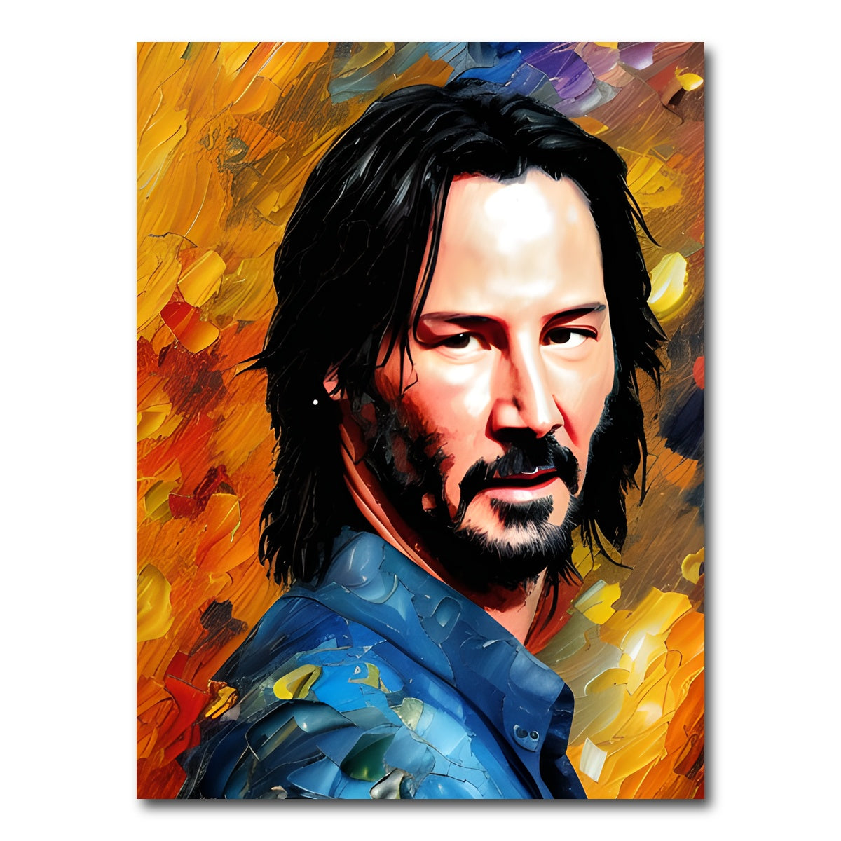 AUTO-MOCKUP WHITE | Keanu Reeves | 1 Piece | Gallery Wrap Canvas | group=3x4