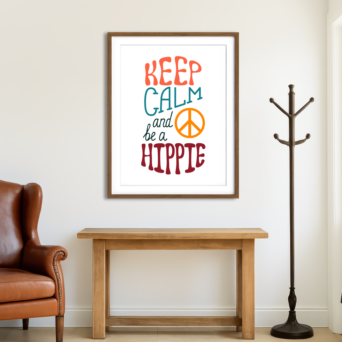 AUTO-MOCKUP ROOM | Keep Hippie Wall Art