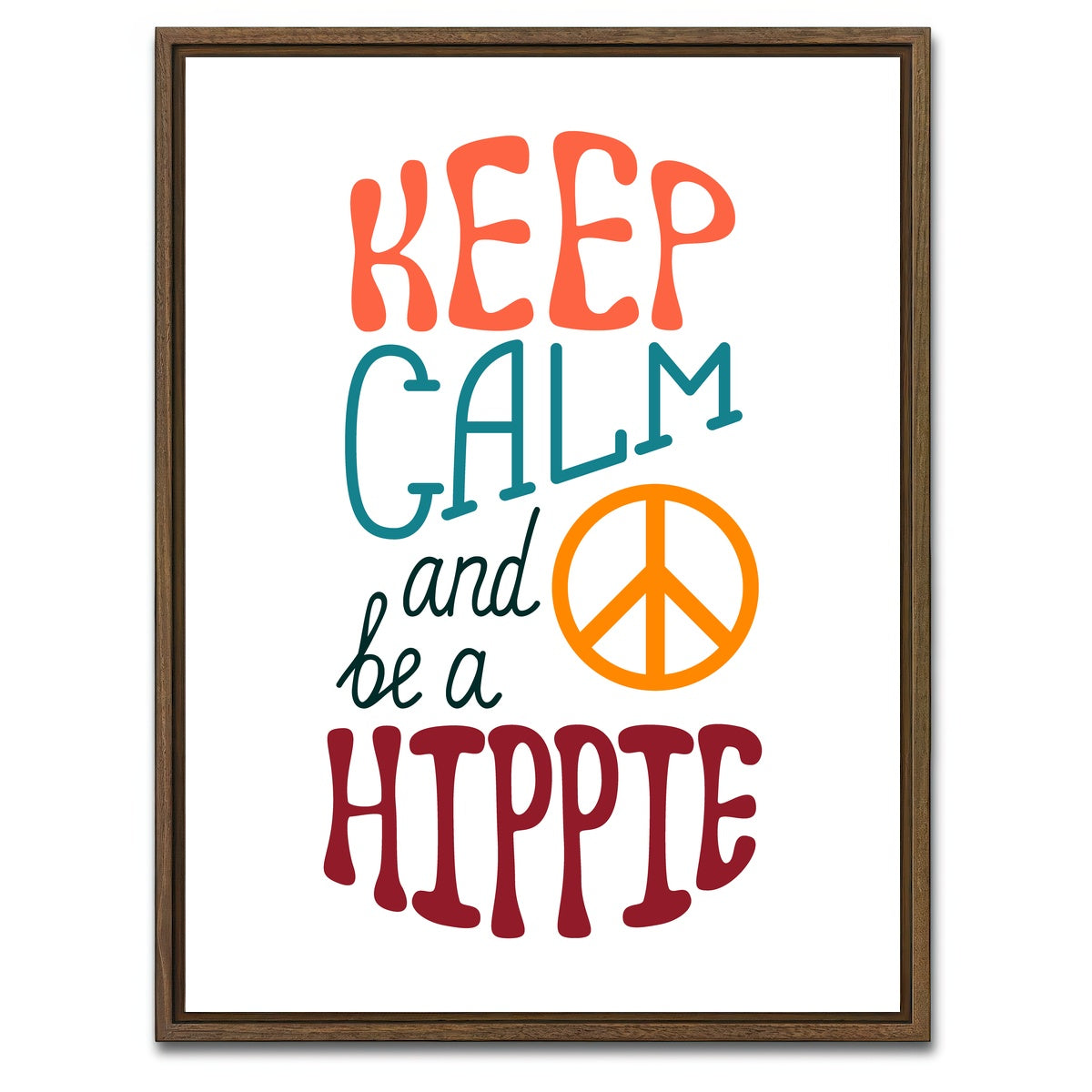 AUTO-MOCKUP WHITE | Keep Hippie | 1 Piece | Walnut Framed Canvas | group=3x4