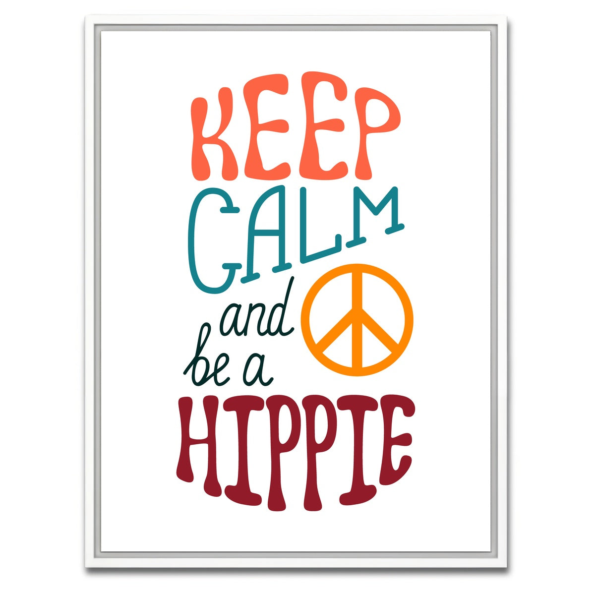 AUTO-MOCKUP WHITE | Keep Hippie | 1 Piece | White Framed Canvas | group=3x4
