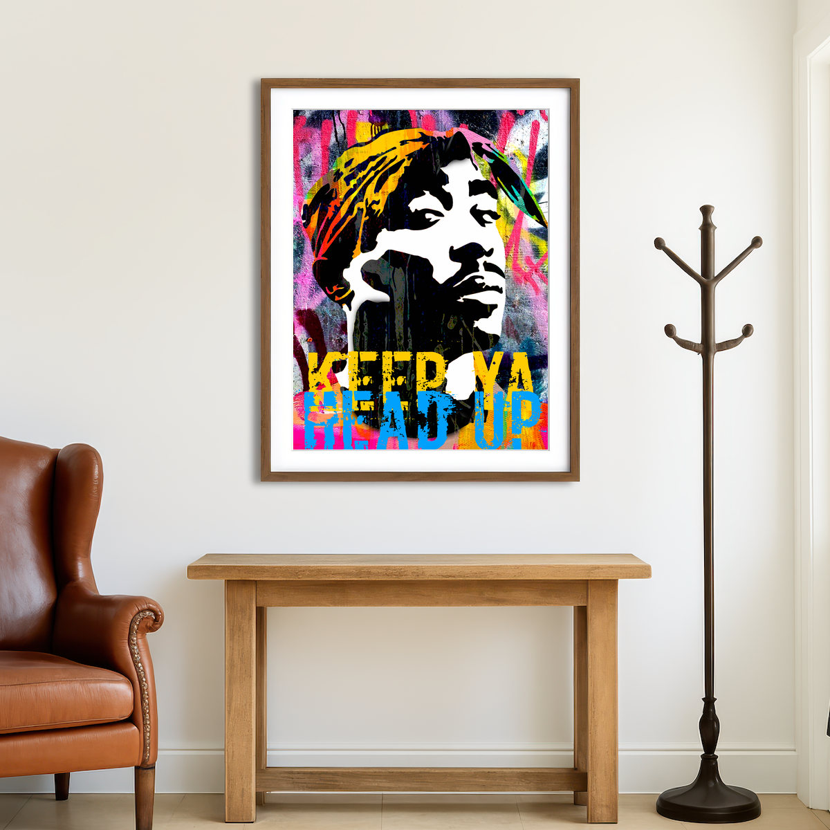 AUTO-MOCKUP ROOM | Keep Ya Head Up Wall Art