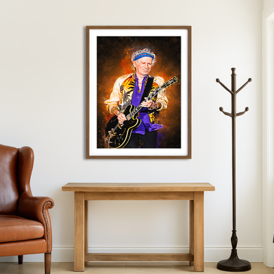 AUTO-MOCKUP ROOM | Keith Richards Painting Wall Art